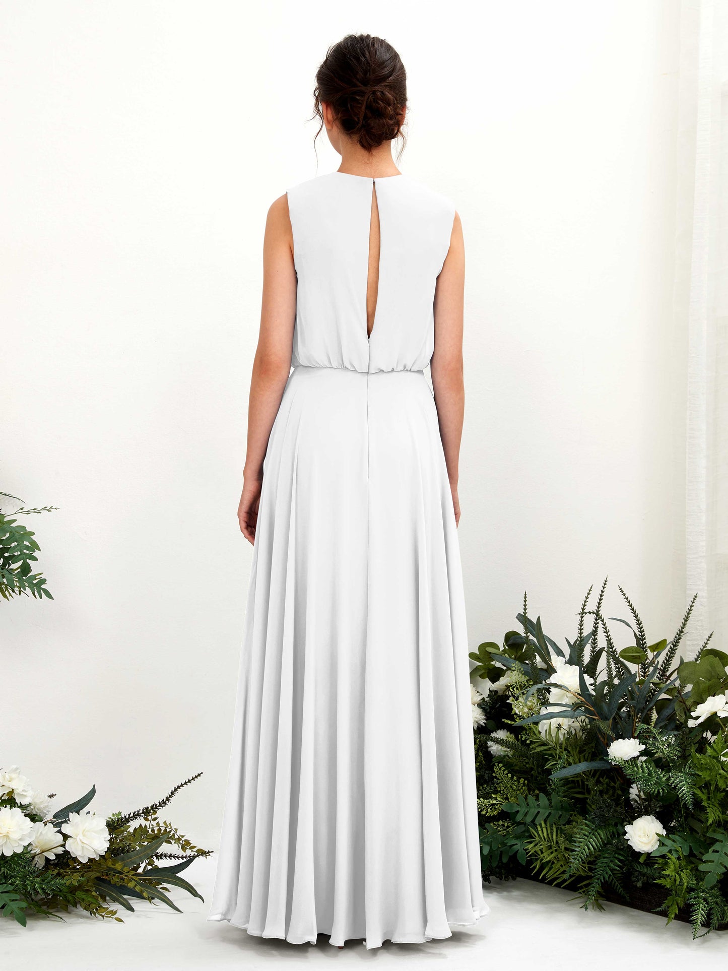 Alma White Sleeveless Maxi Dress