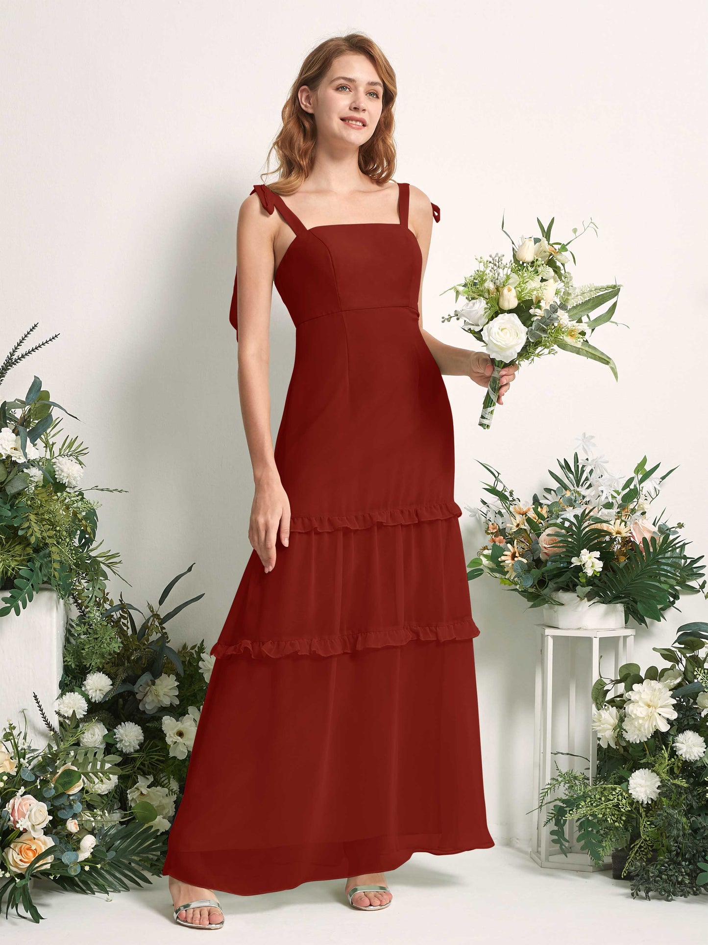 Kaiya Rust Sleeveless Maxi Dress