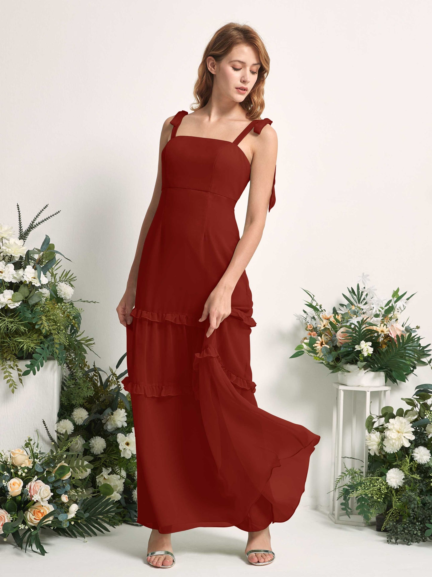 Kaiya Rust Sleeveless Maxi Dress