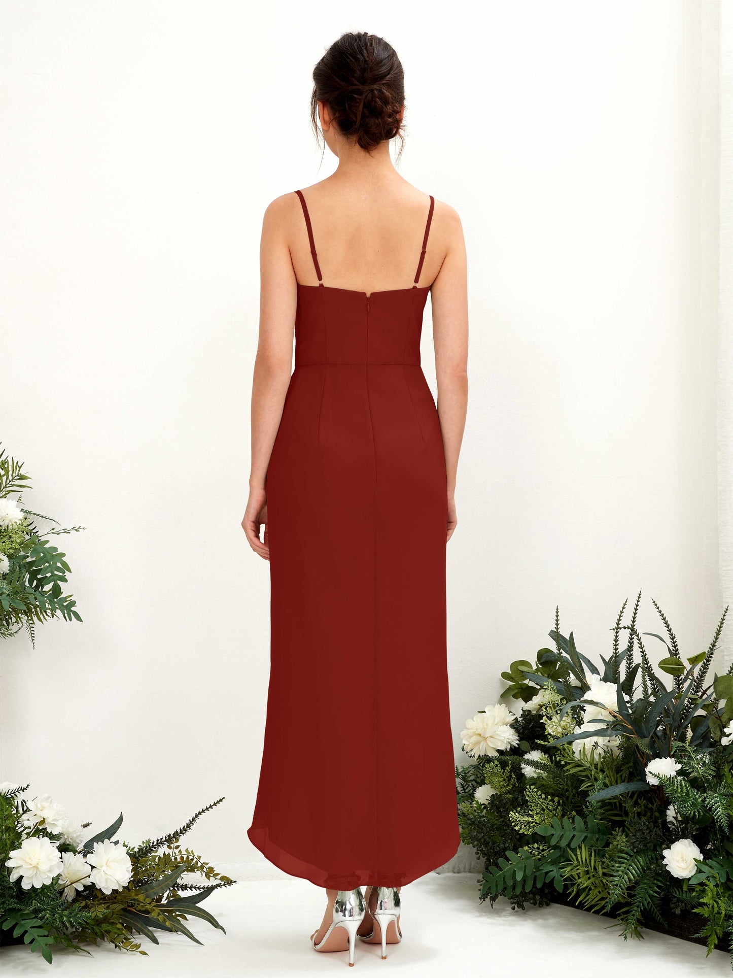 Liliane Rust Sleeveless Midi Dress