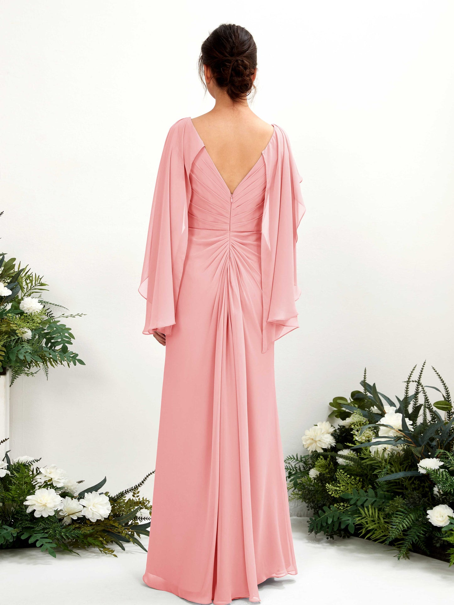 Alain Ballet Pink Long Sleeve Maxi Dress