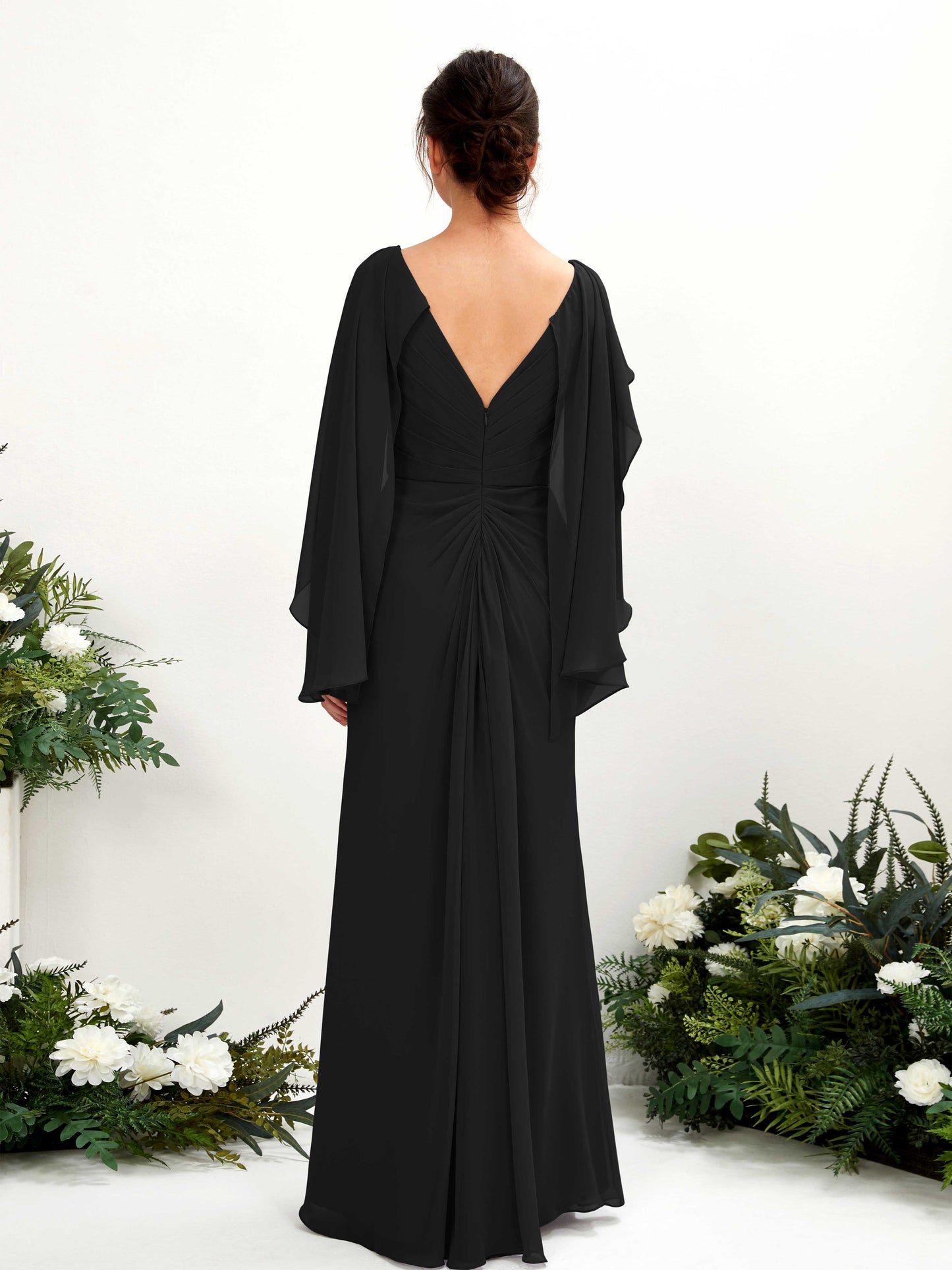 Alain Black Long Sleeve Maxi Dress