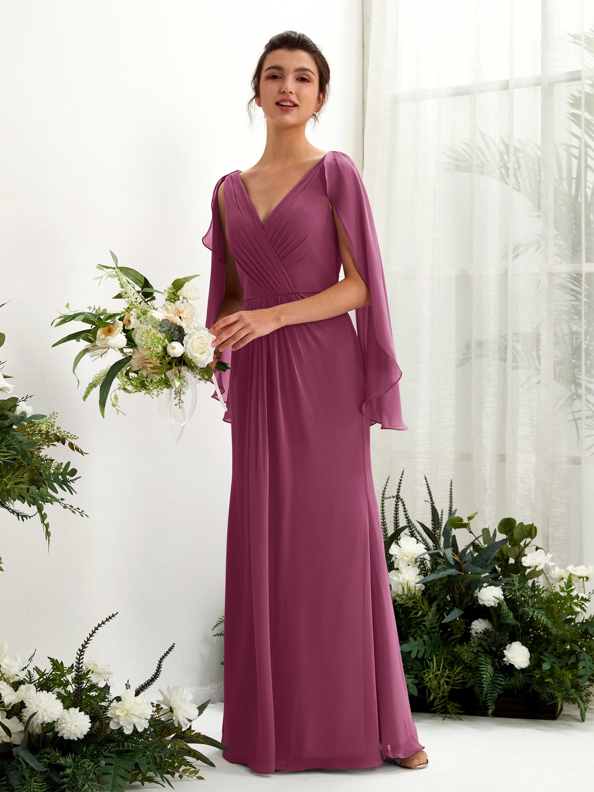 Alain Chianti Long Sleeve Maxi Dress