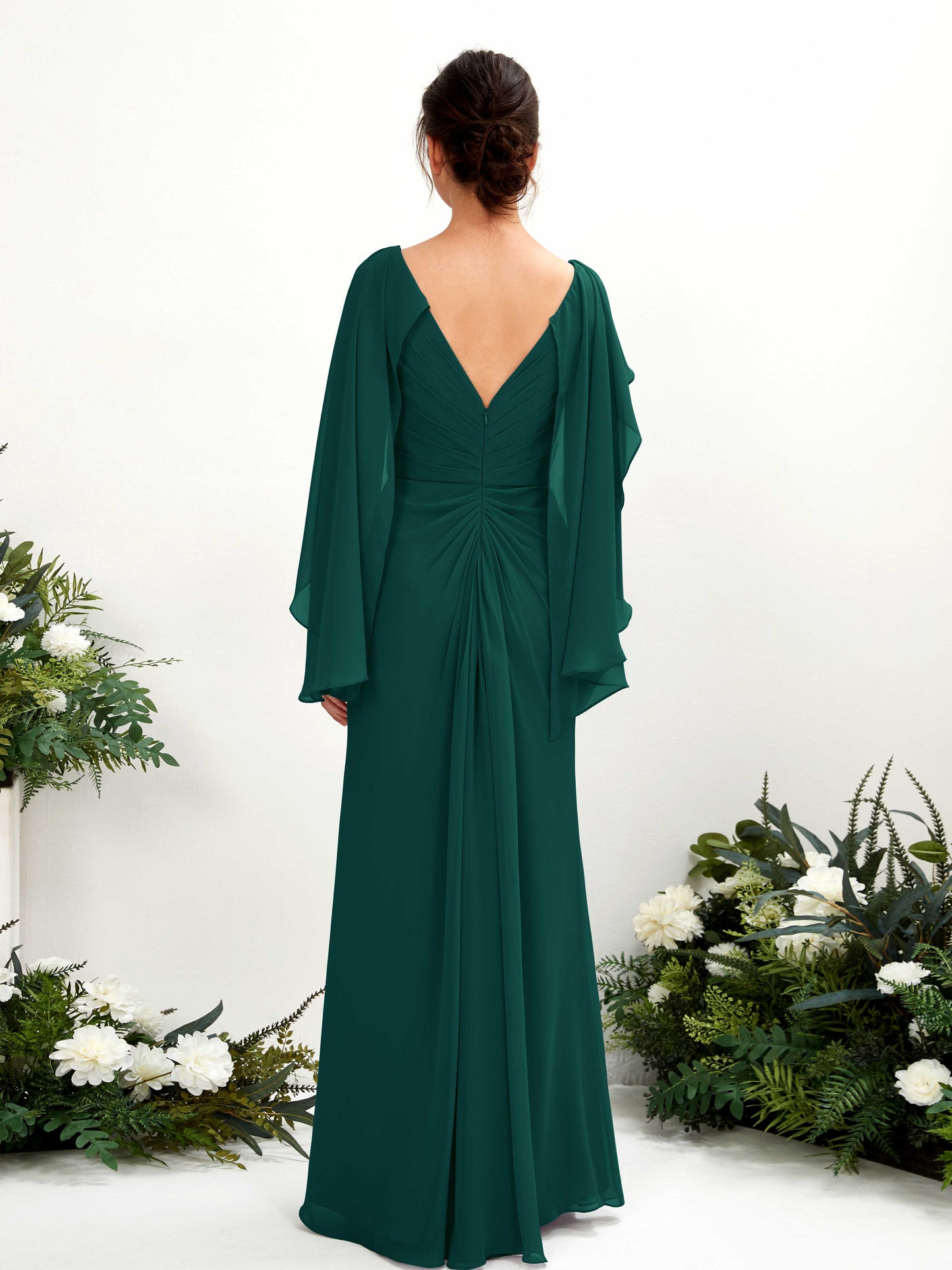 Alain Dark Emerald Long Sleeve Maxi Dress