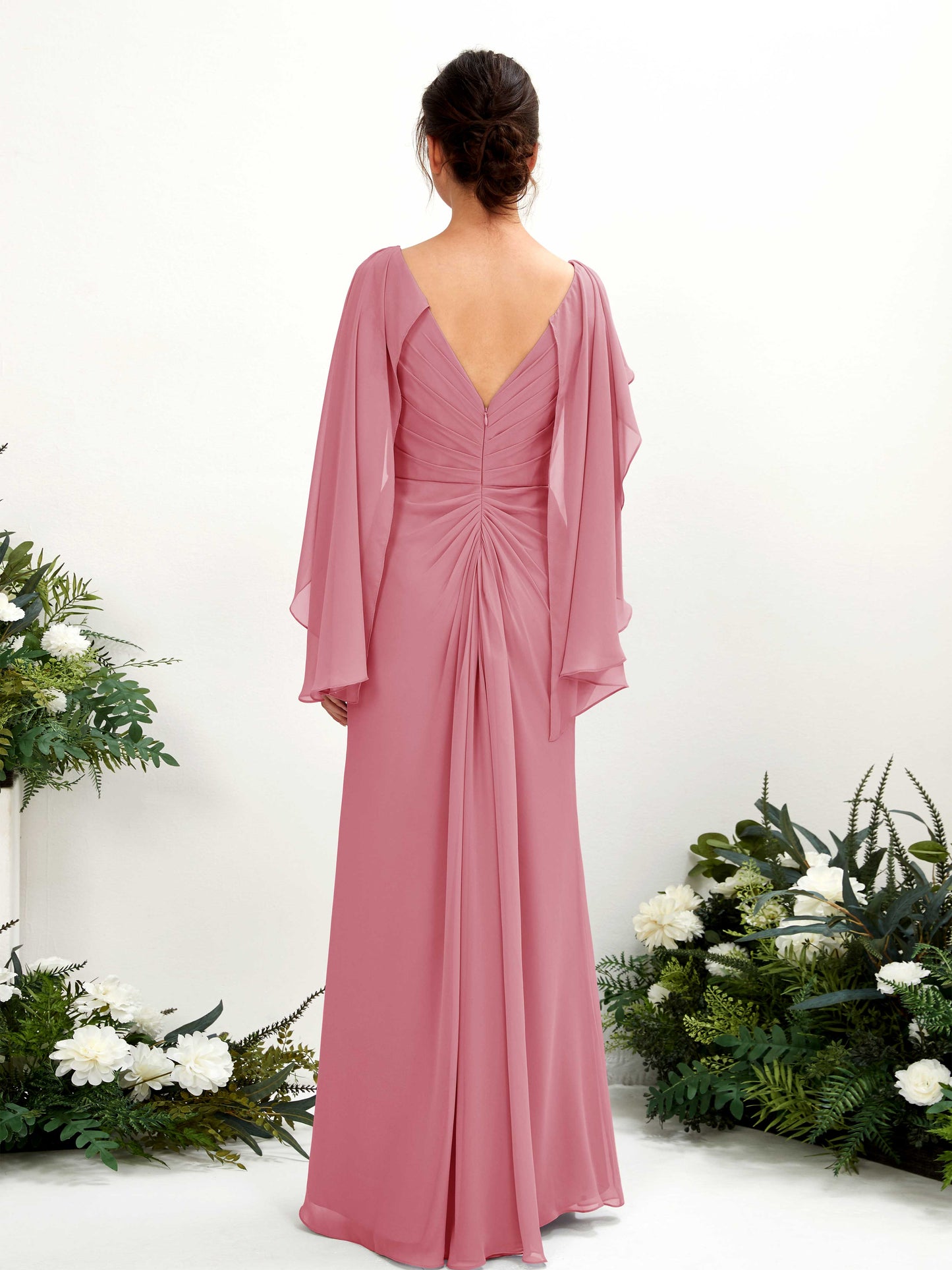 Alain Desert Rose Long Sleeve Maxi Dress