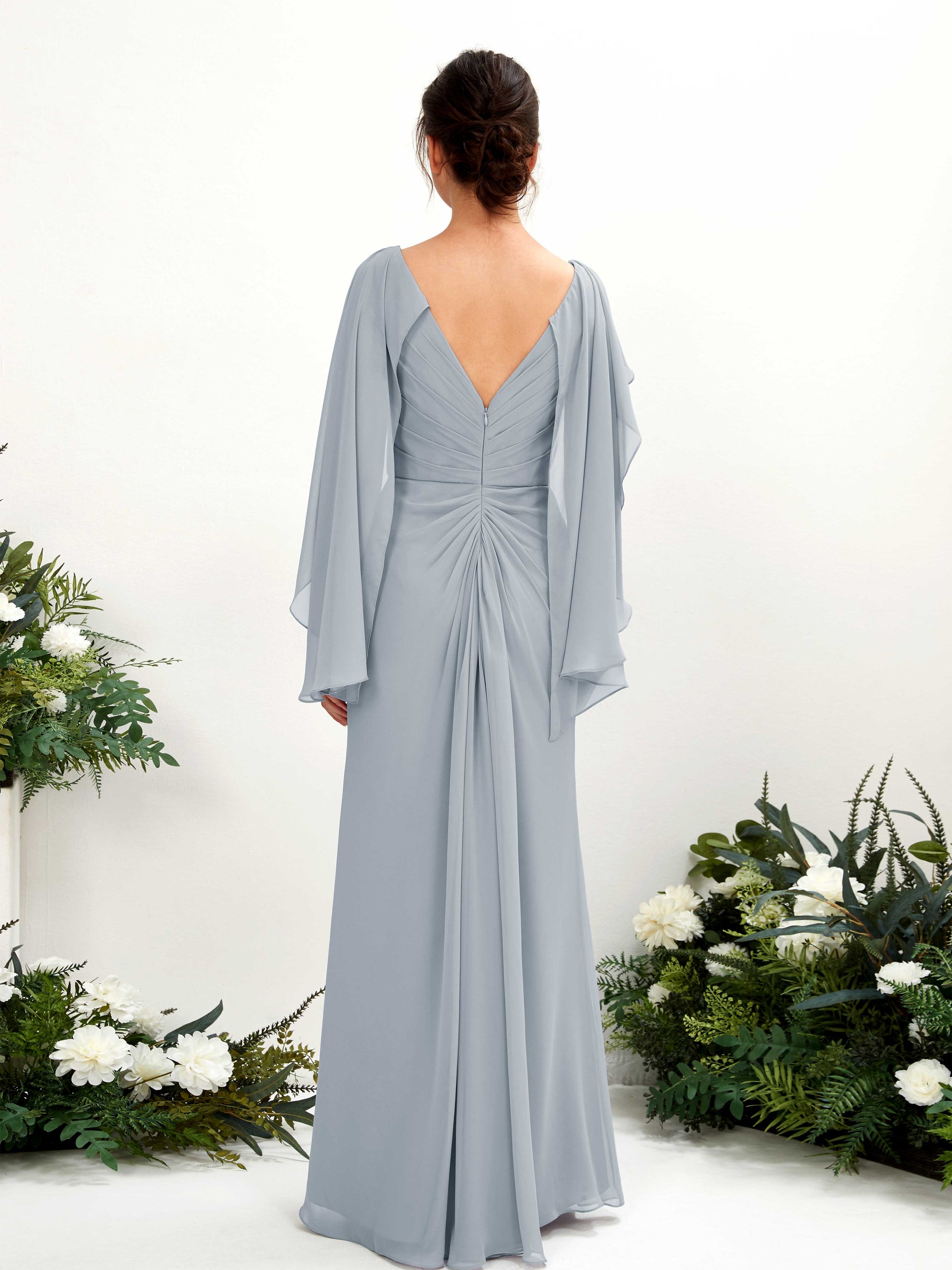 Alain Dusty Blue-Upgrade Long Sleeve Maxi Dress