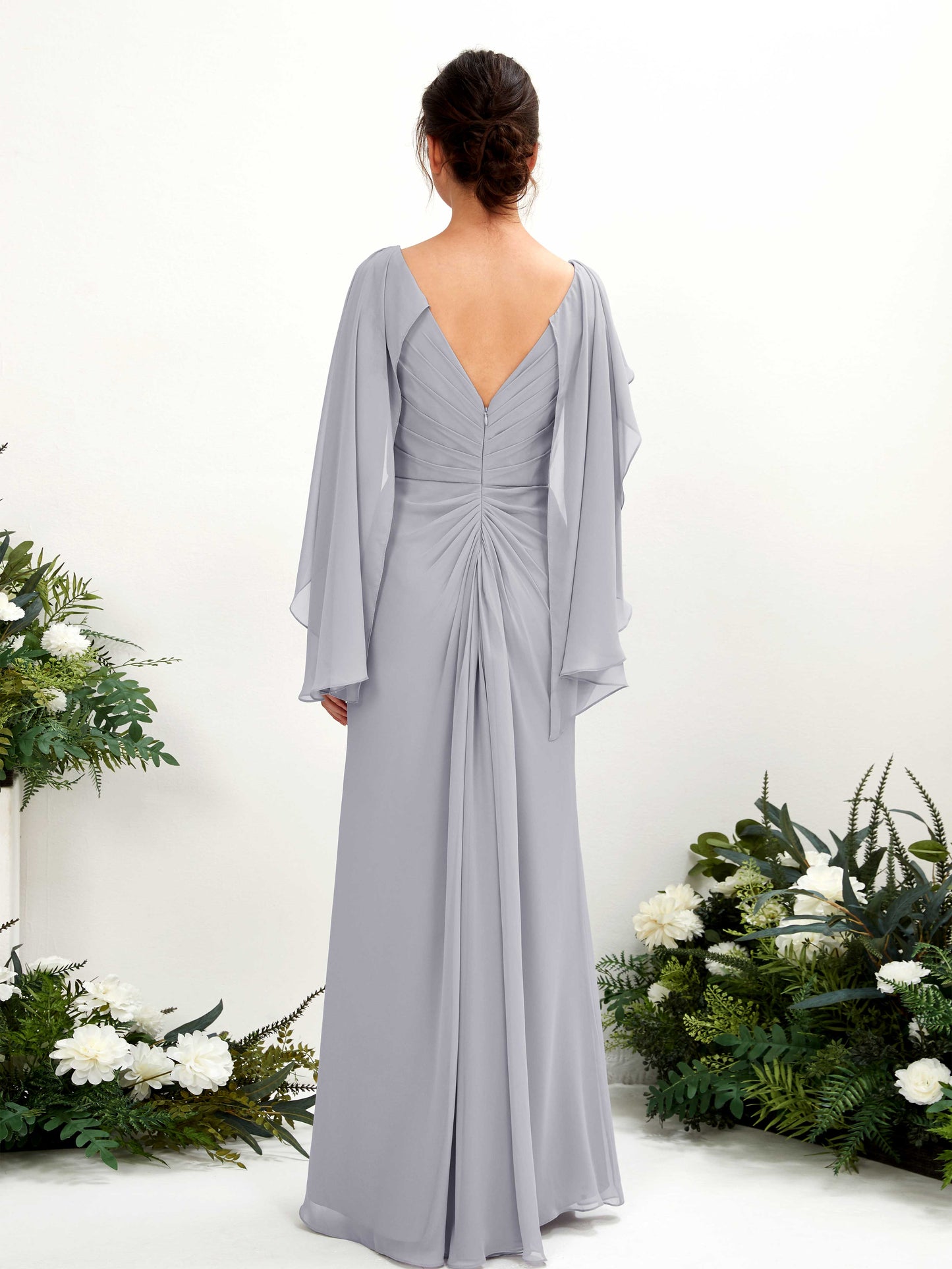 Alain Dusty Lavender Long Sleeve Maxi Dress