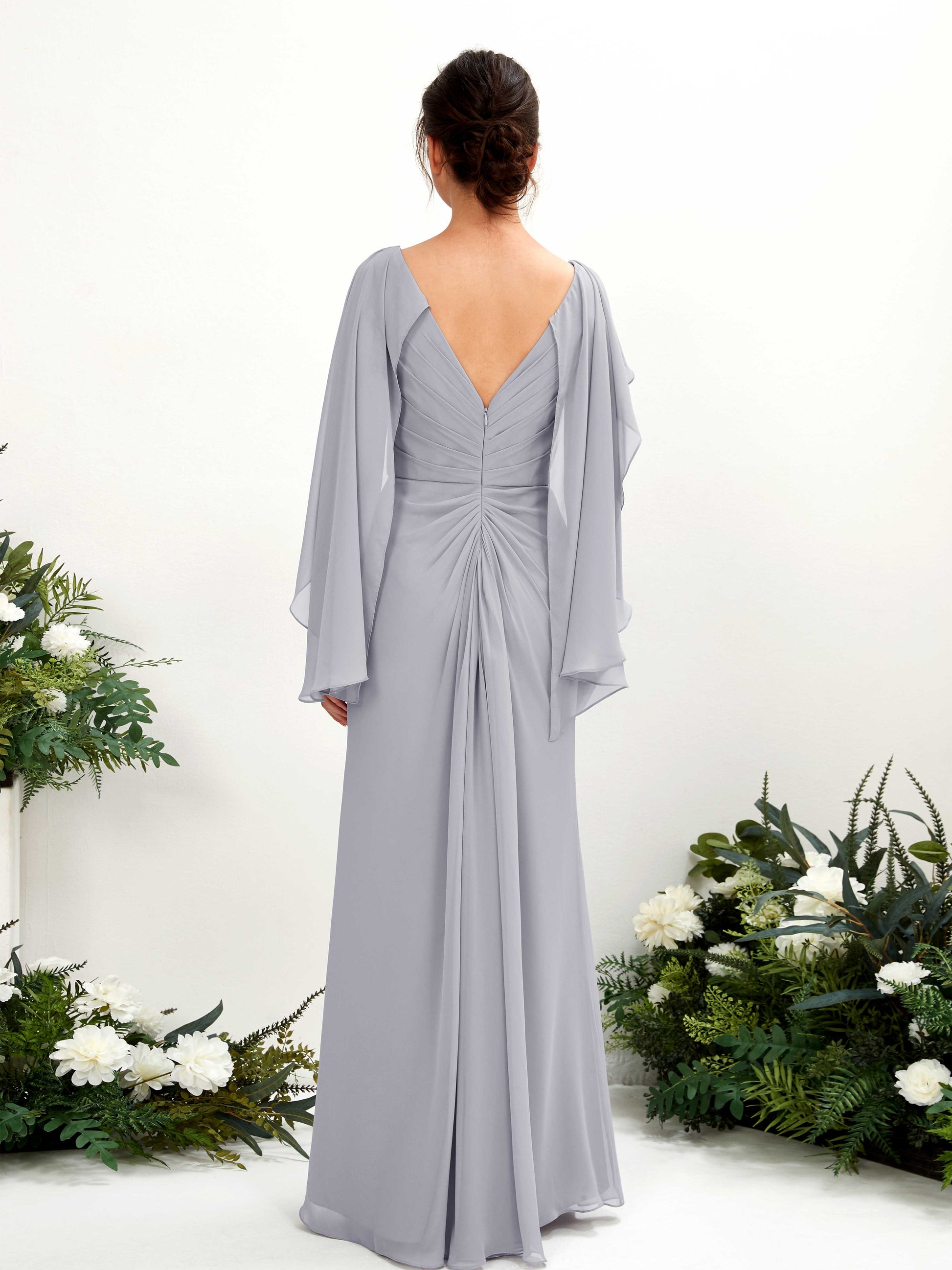 Alain Dusty Lavender Long Sleeve Maxi Dress