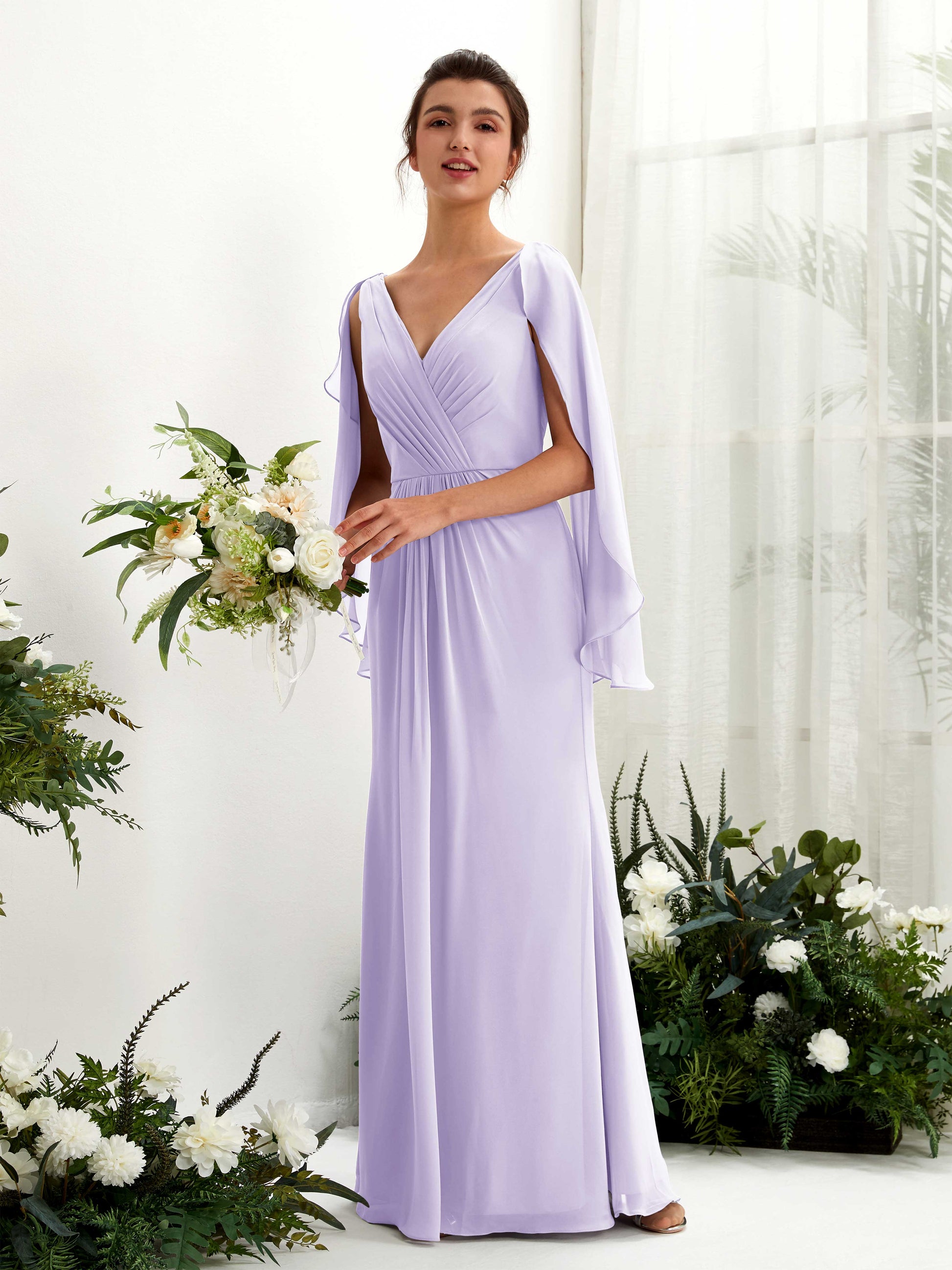 Alain Lilac Long Sleeve Maxi Dress