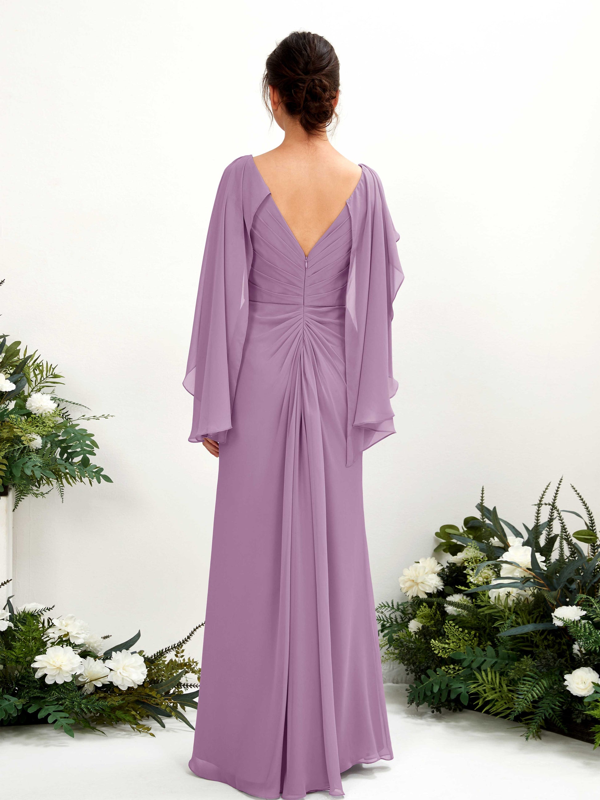 Alain Orchid Mist Long Sleeve Maxi Dress