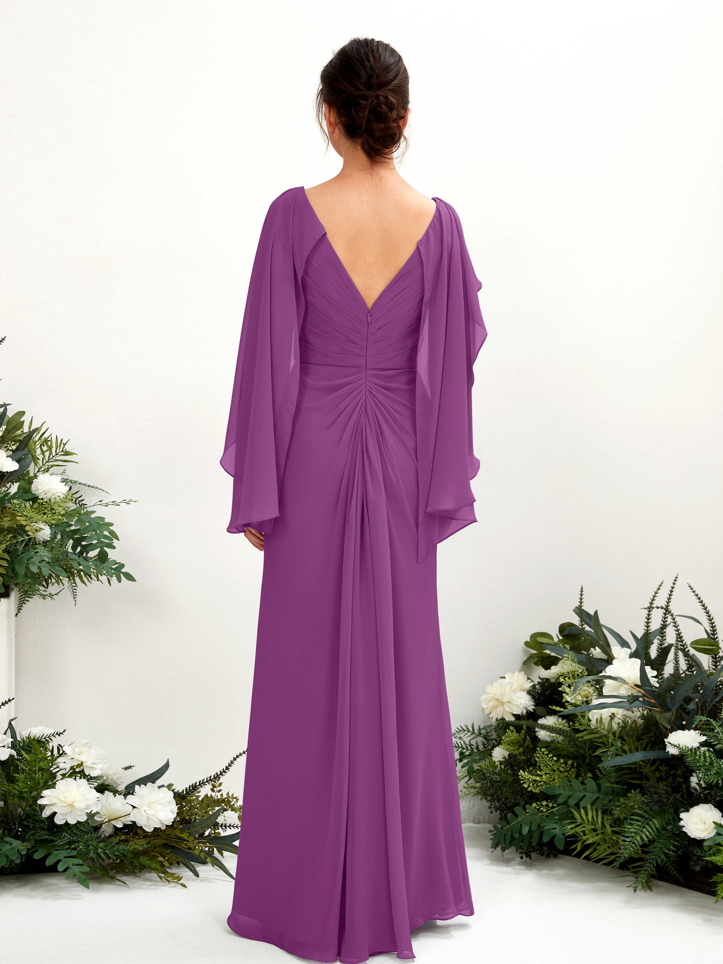 Alain Purple Long Sleeve Maxi Dress