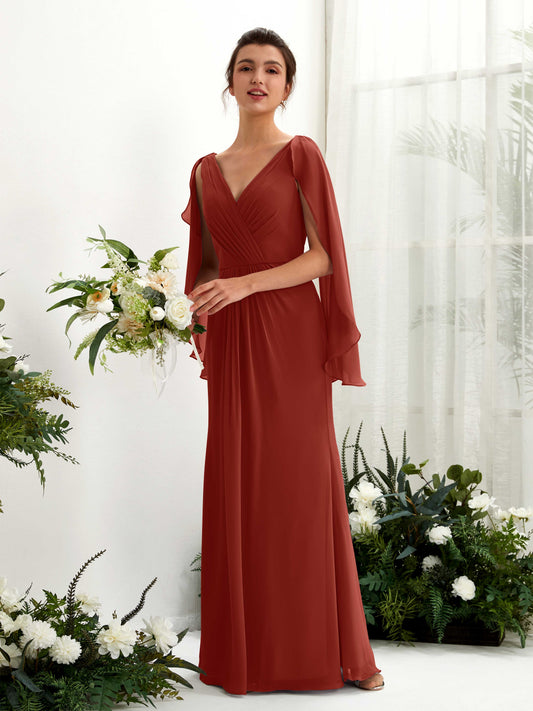 Alain Rust Long Sleeve Maxi Dress