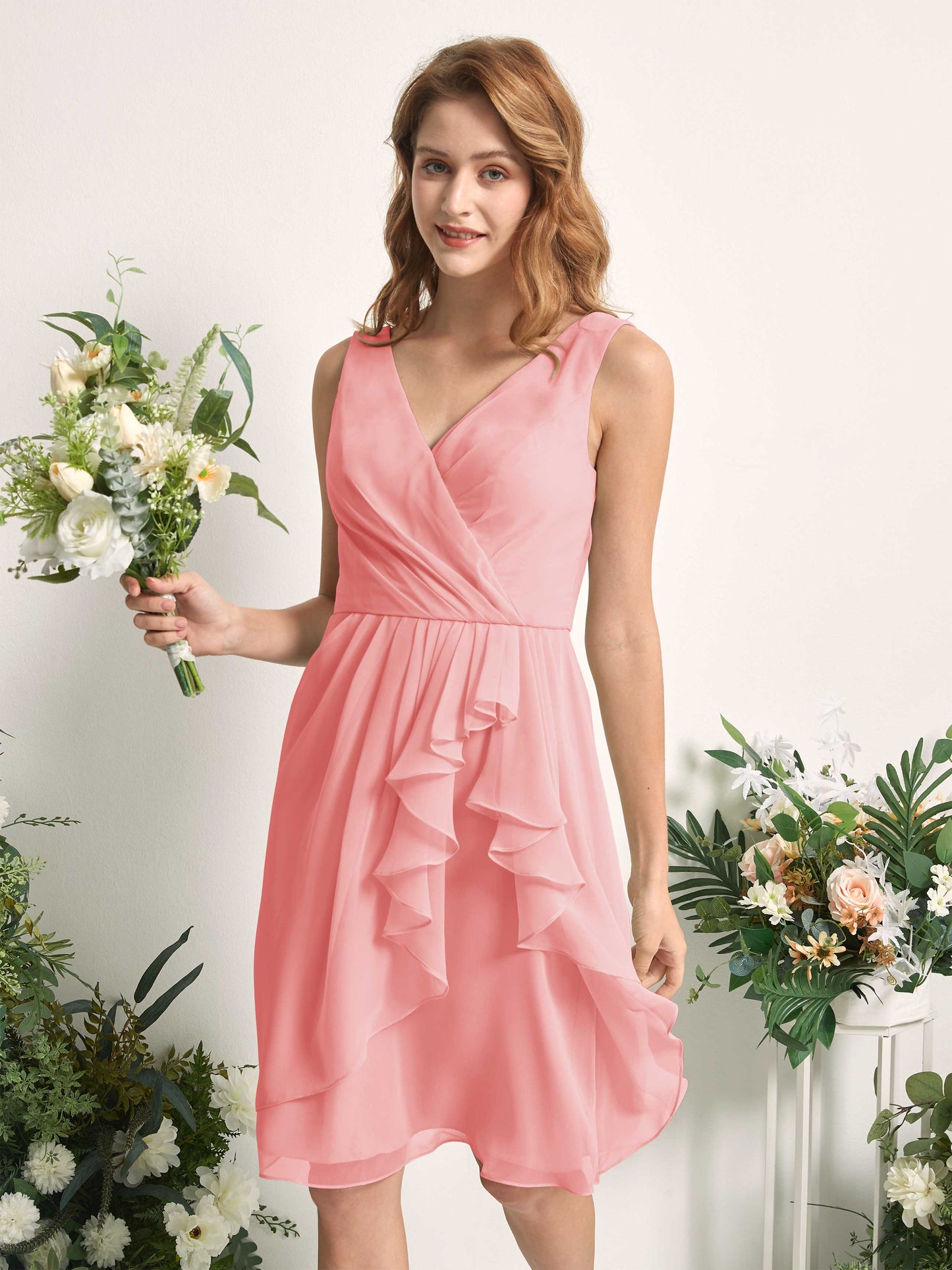 Alisha Ballet Pink Sleeveless Midi Dress