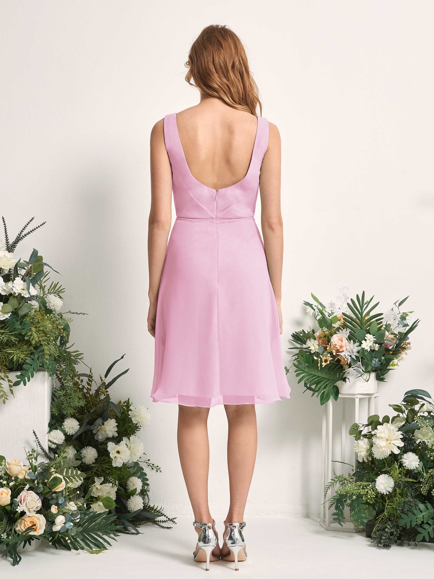 Alisha Candy Pink Sleeveless Midi Dress