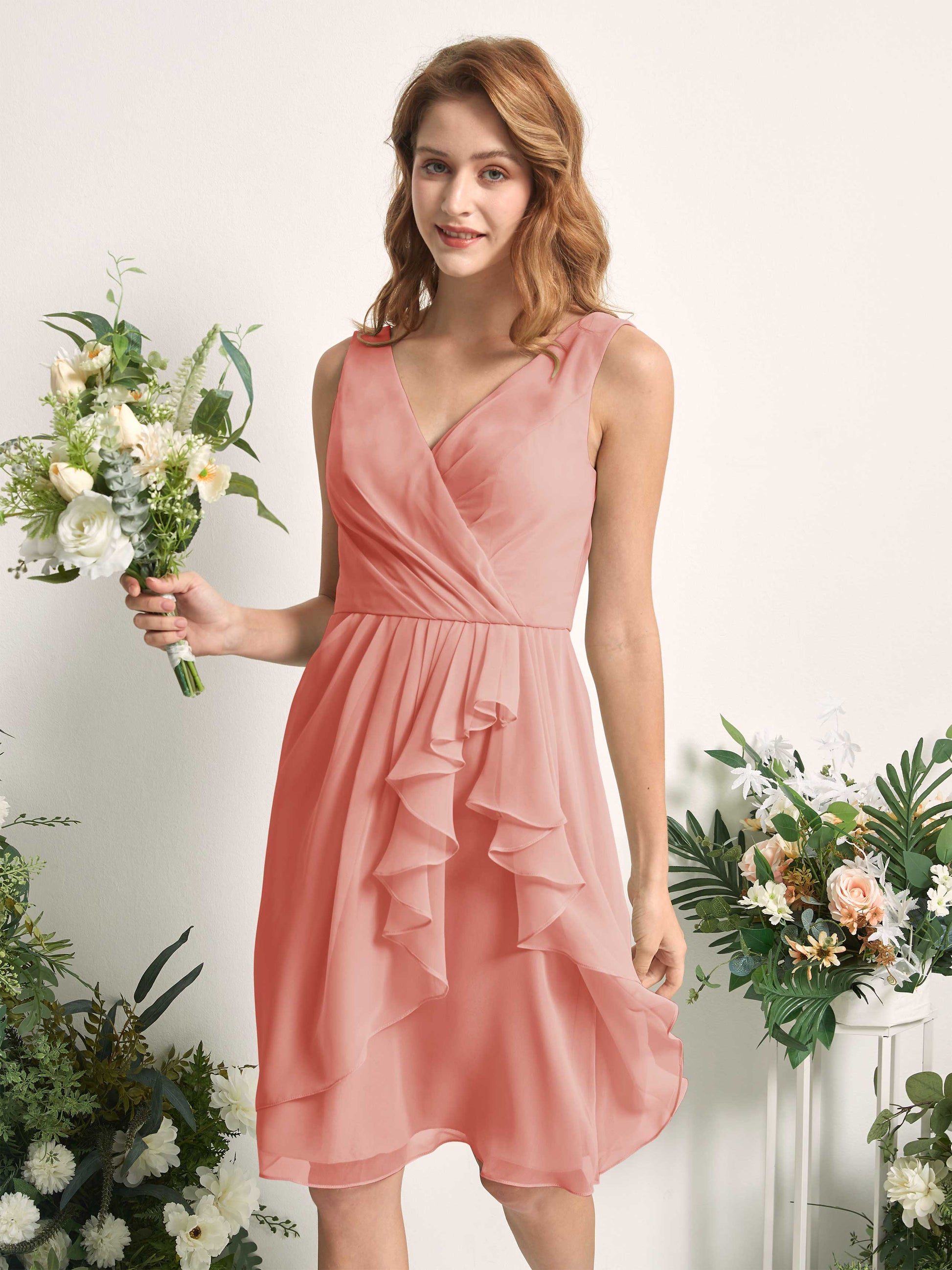 Alisha Champagne Rose Sleeveless Midi Dress