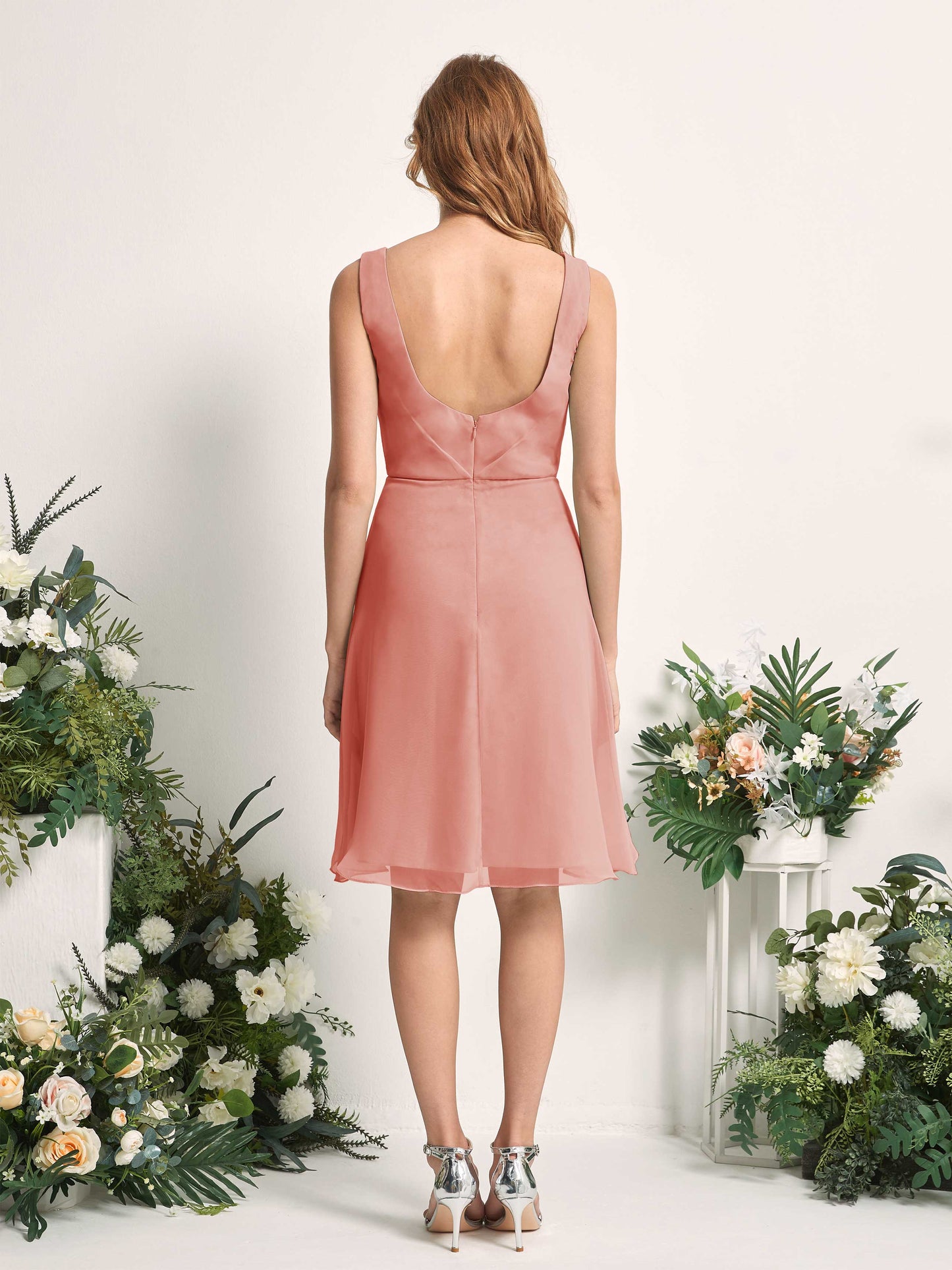 Alisha Champagne Rose Sleeveless Midi Dress