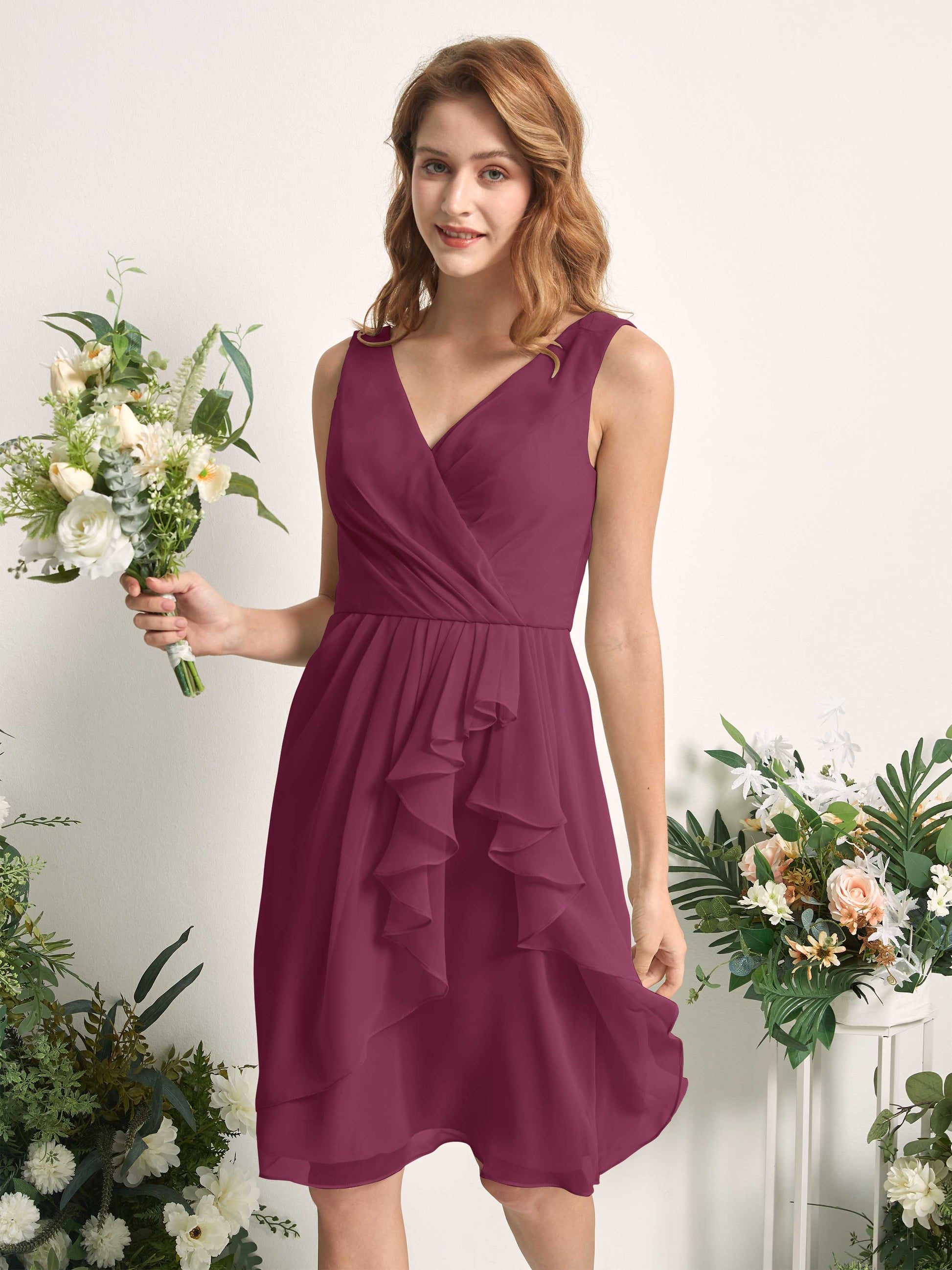 Alisha Chianti Sleeveless Midi Dress