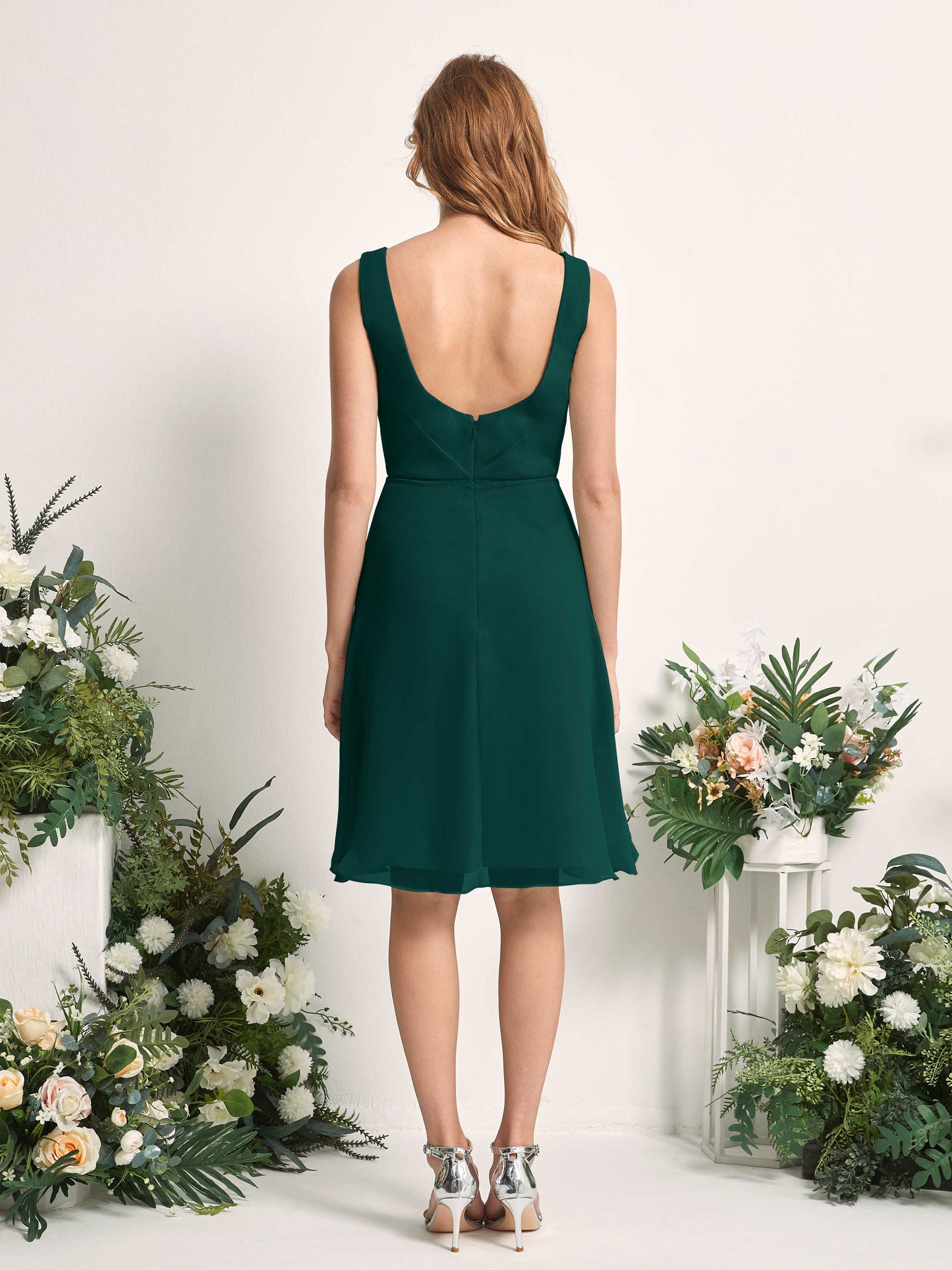 Alisha Dark Emerald Sleeveless Midi Dress