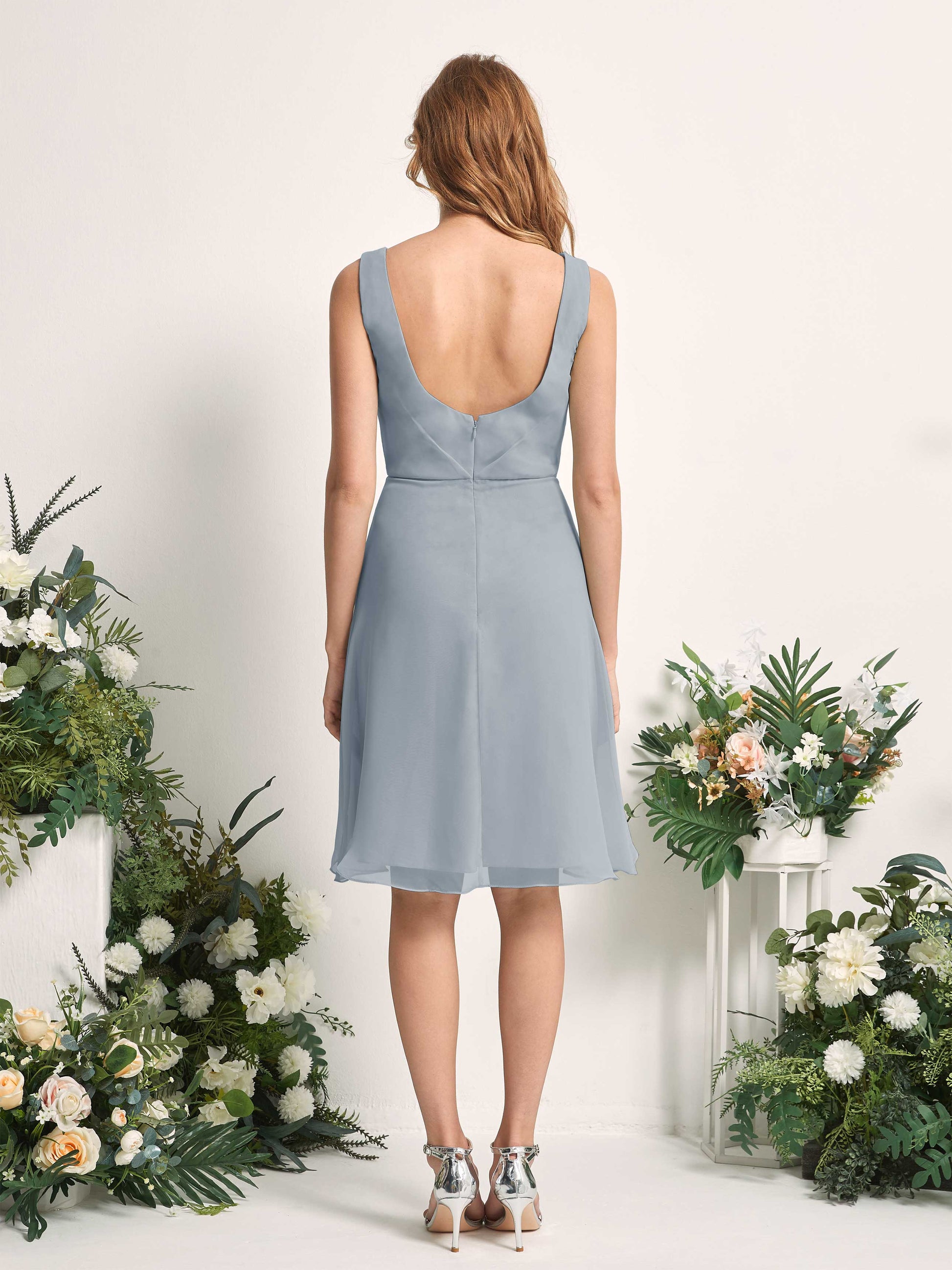 Alisha Dusty Blue-Upgrade Sleeveless Midi Dress