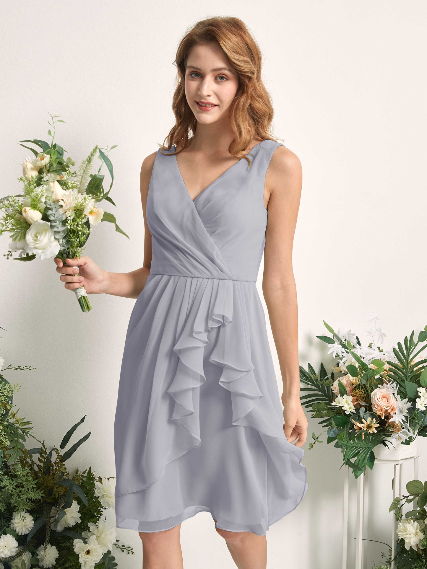 Alisha Dusty Lavender Sleeveless Midi Dress