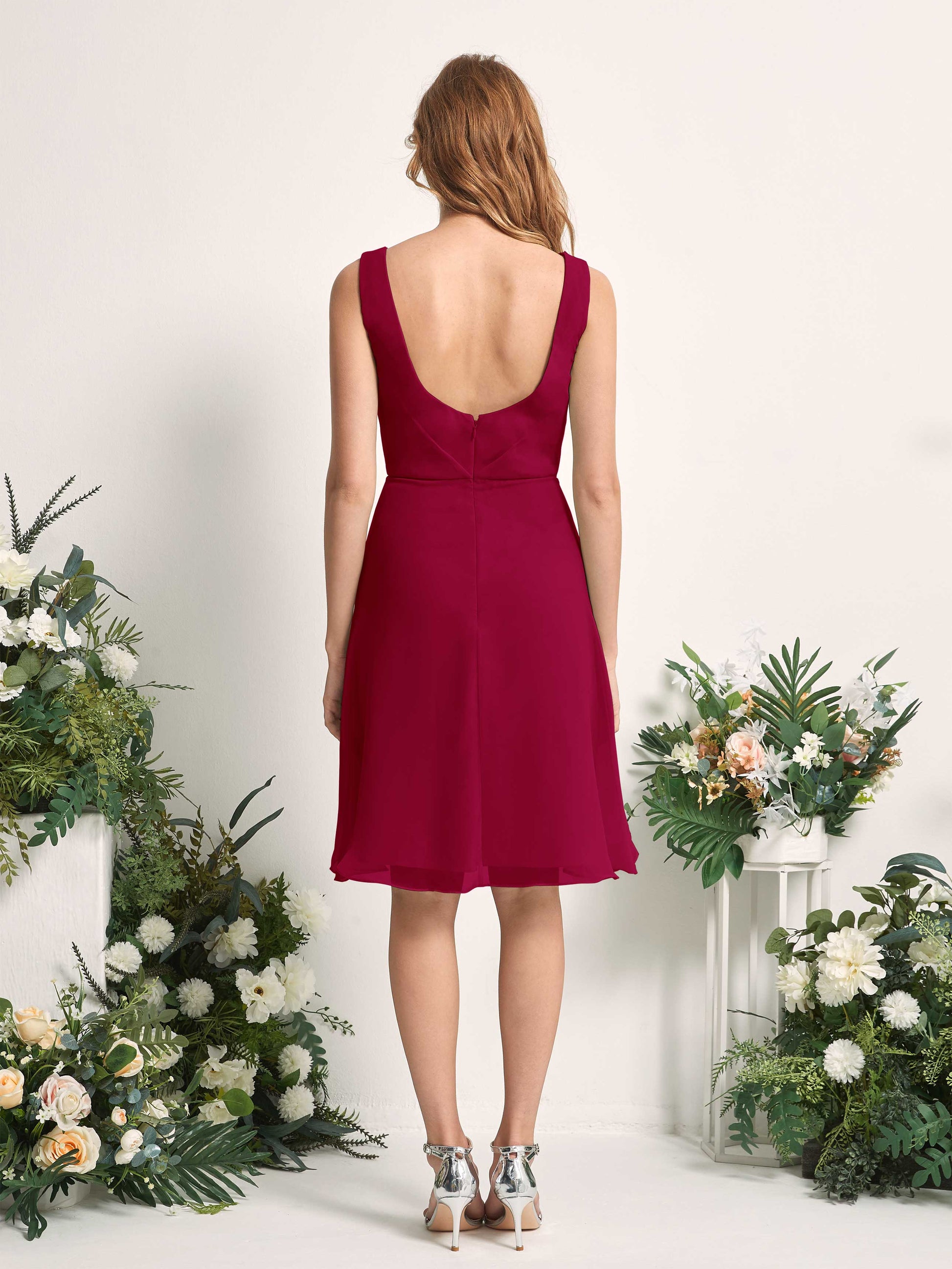 Alisha Jester Red Sleeveless Midi Dress