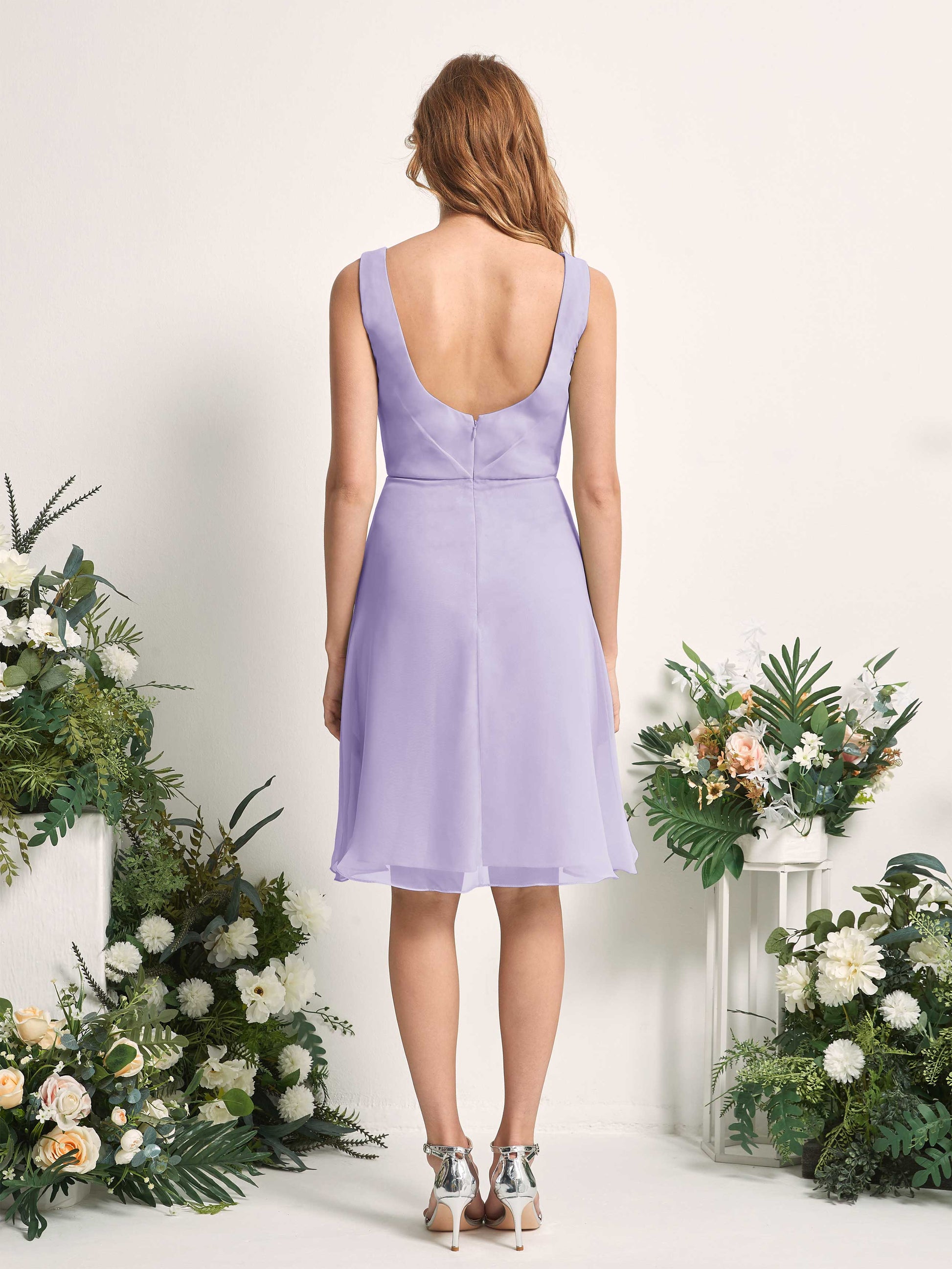 Alisha Lilac Sleeveless Midi Dress