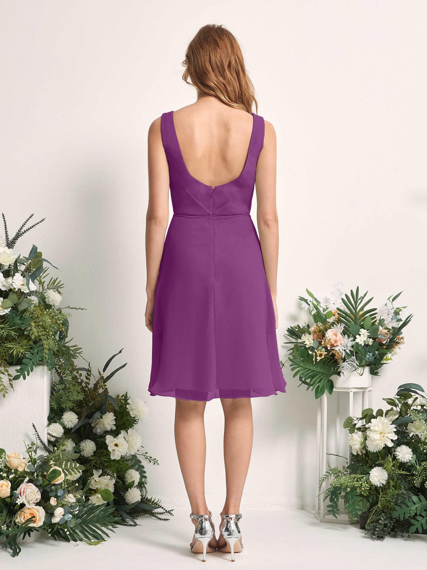 Alisha Purple Sleeveless Midi Dress