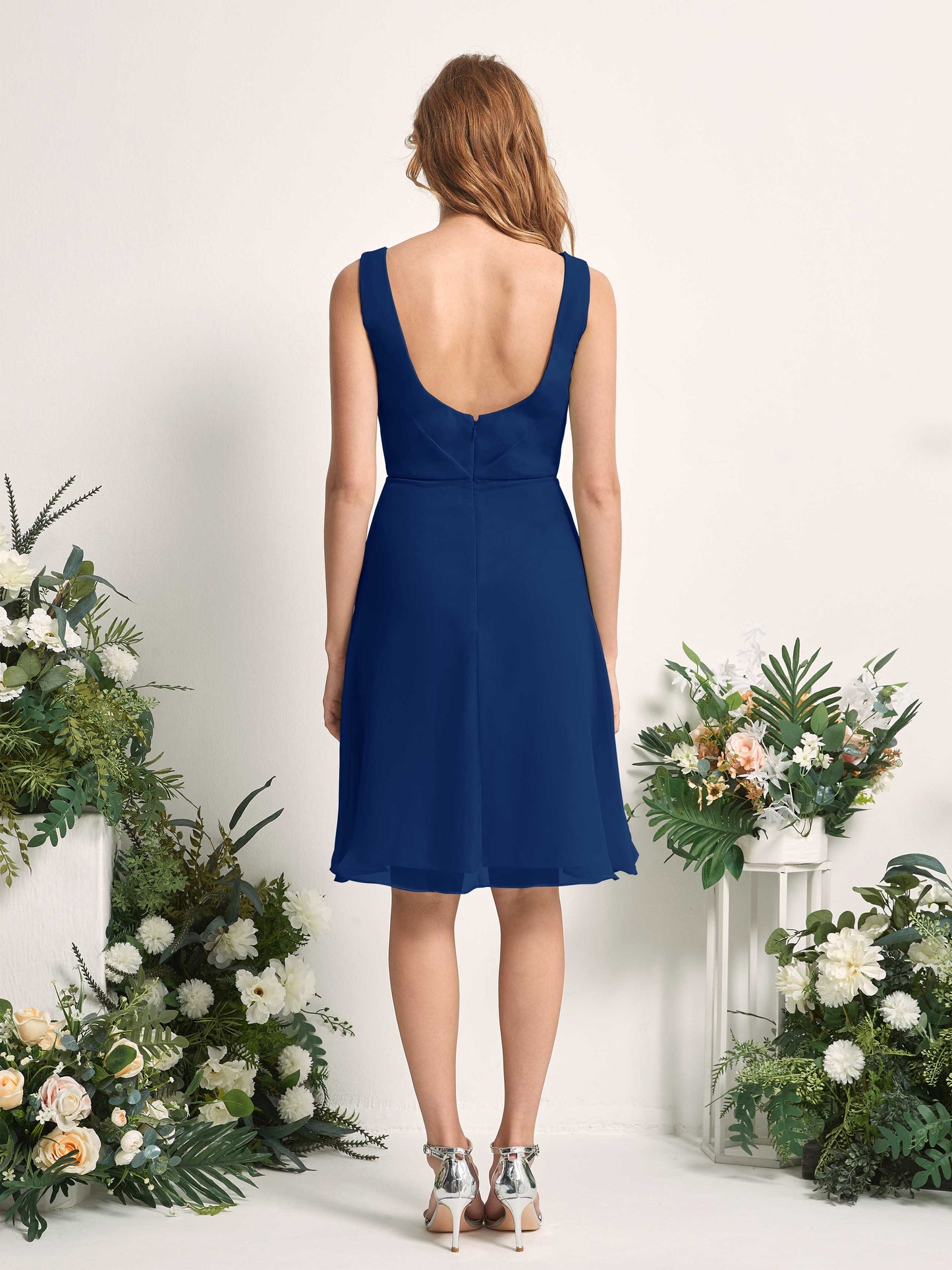 Alisha Royal Blue Sleeveless Midi Dress