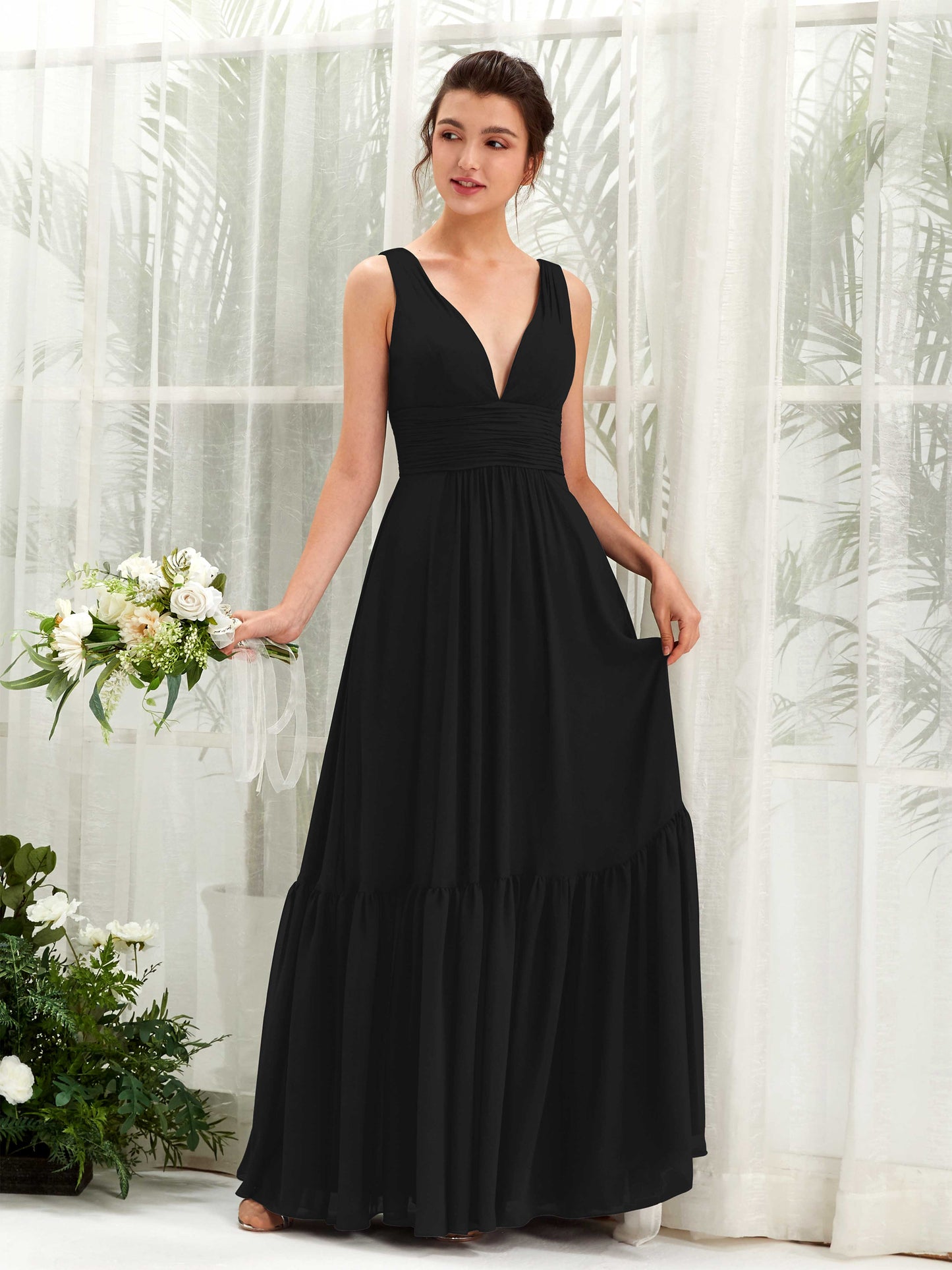 Alissa Black Sleeveless Maxi Dress