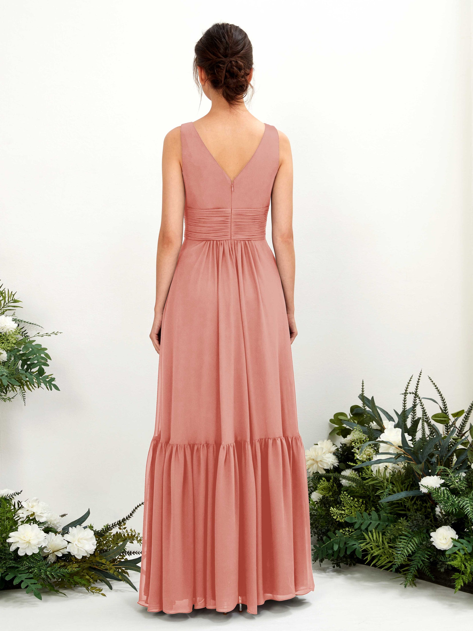 Alissa Champagne Rose Sleeveless Maxi Dress