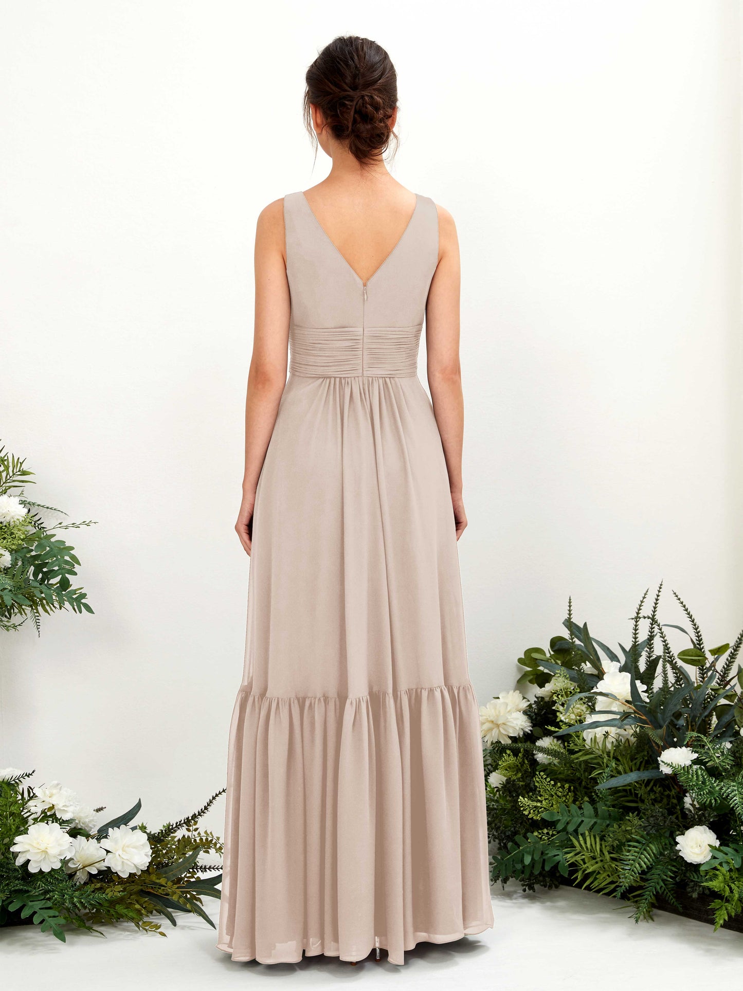 Alissa Champagne Sleeveless Maxi Dress