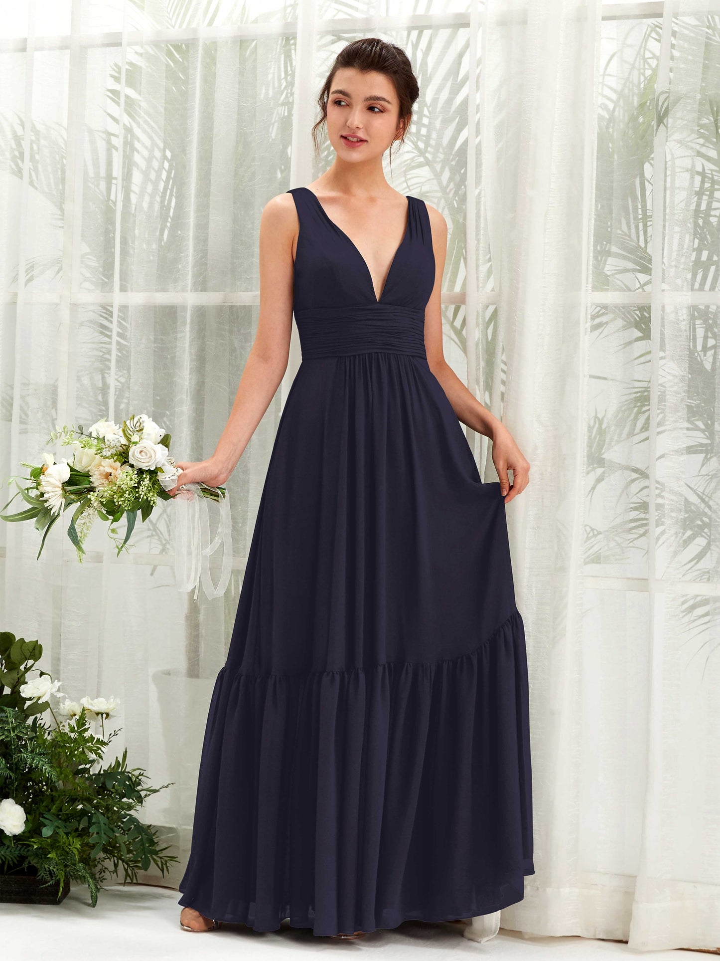 Alissa Dark Navy Sleeveless Maxi Dress