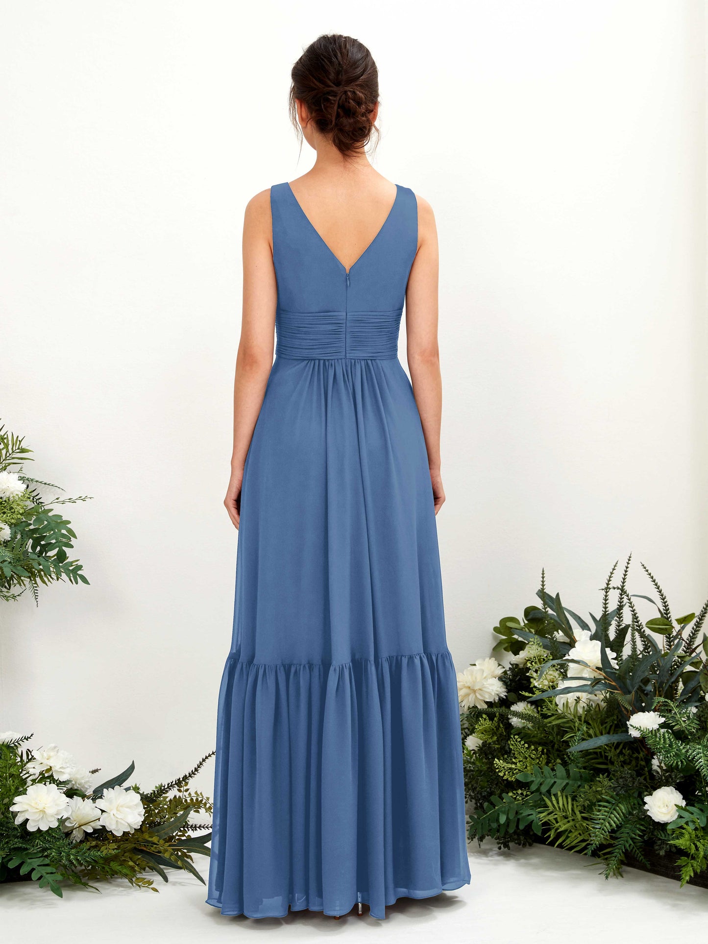 Alissa Dusty Blue Sleeveless Maxi Dress