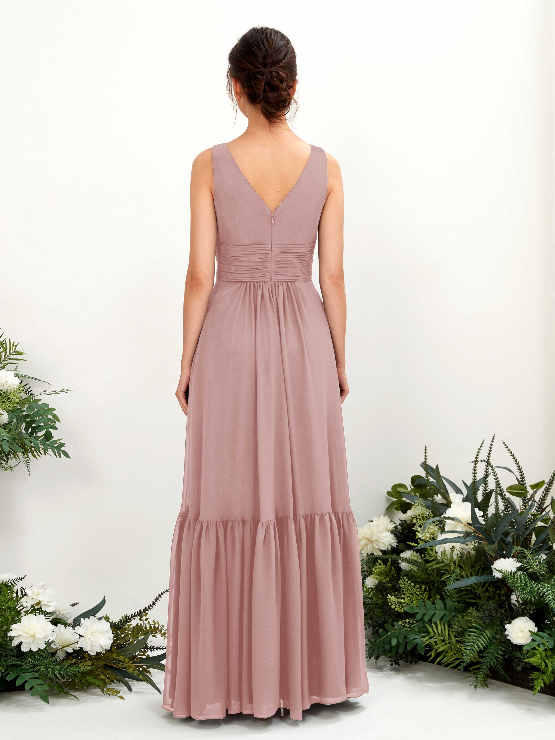 Alissa Dusty Rose Sleeveless Maxi Dress