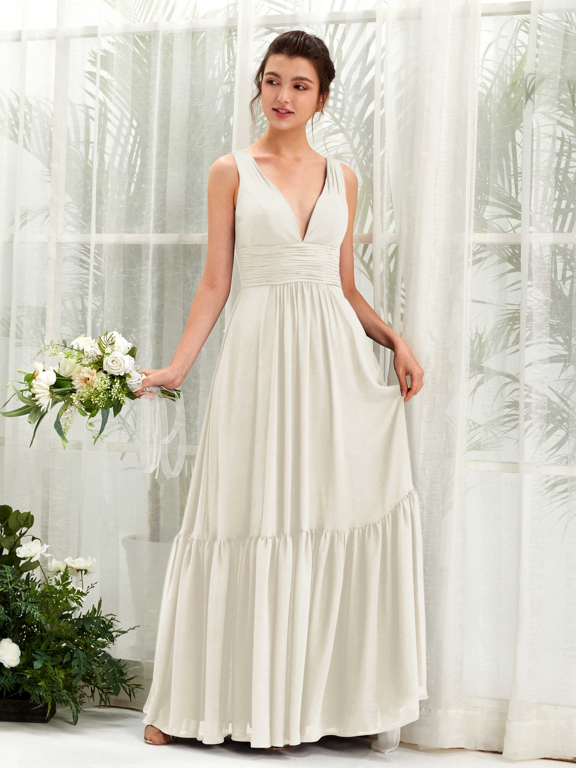 Alissa Ivory Sleeveless Maxi Dress