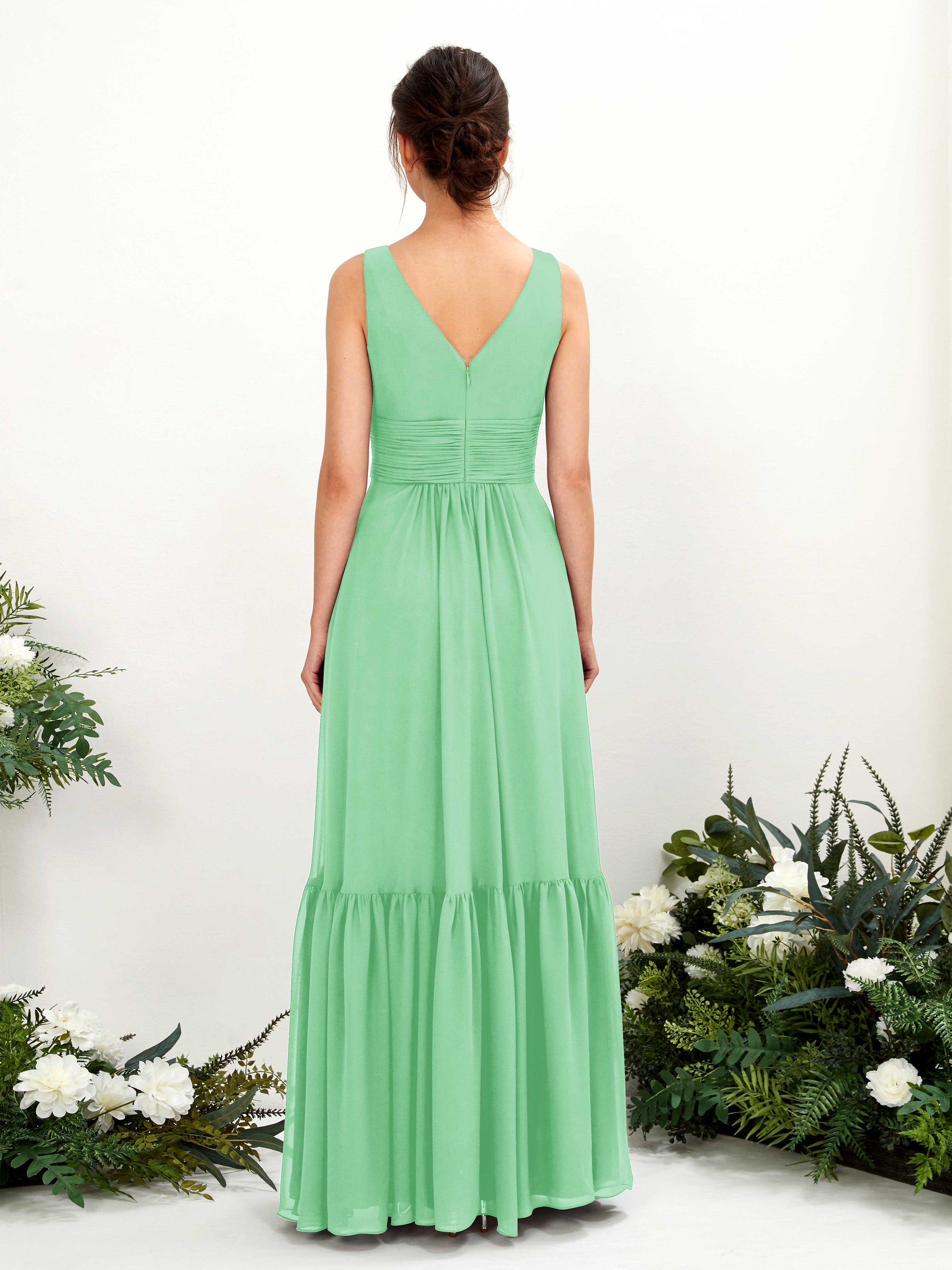 Alissa Mint Green Sleeveless Maxi Dress