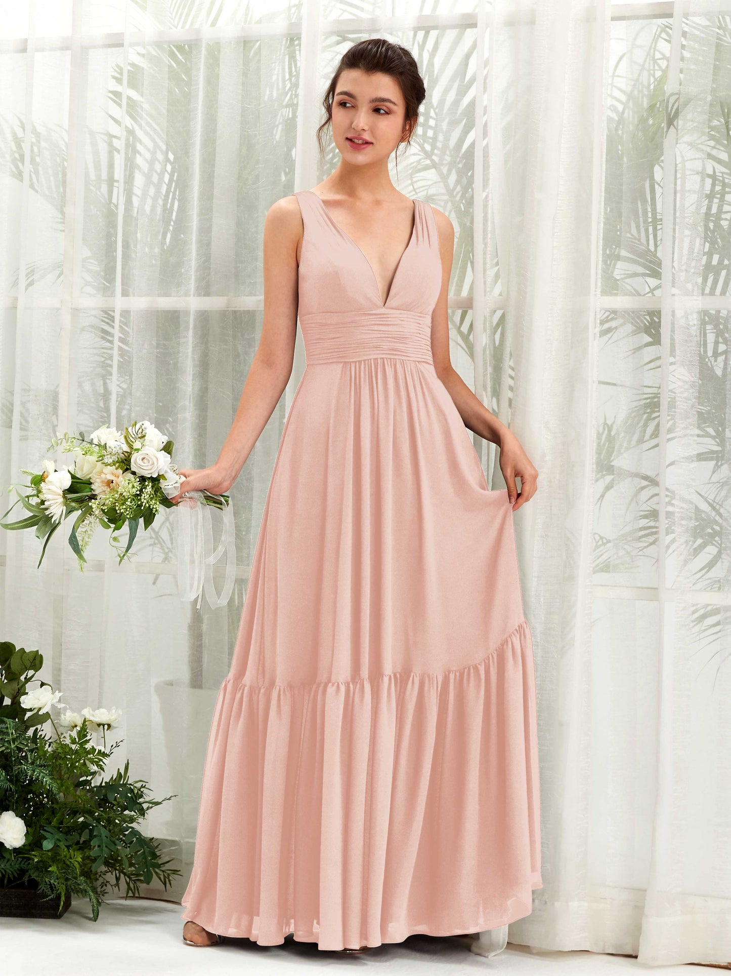 Alissa Pearl Pink Sleeveless Maxi Dress