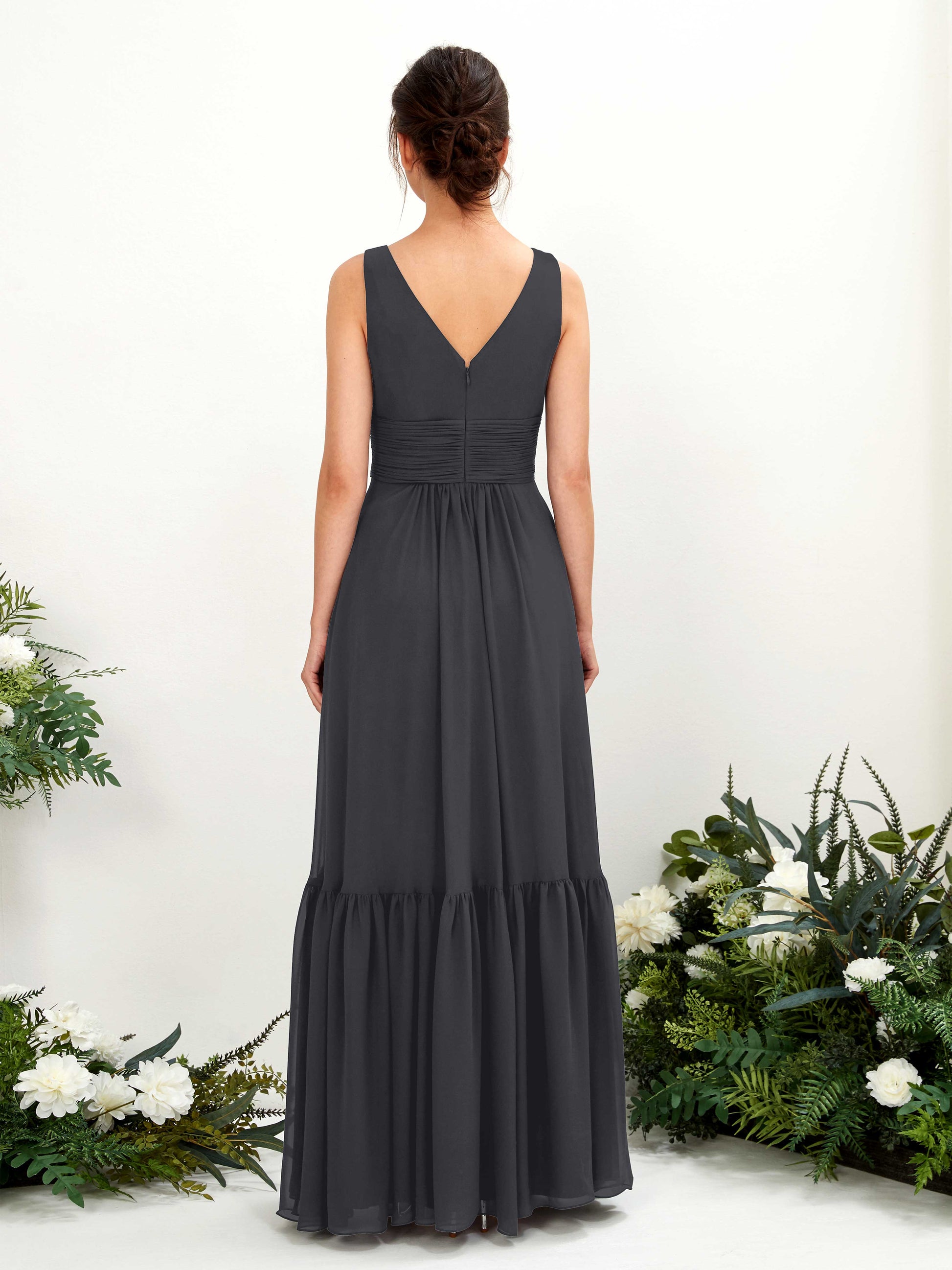 Alissa Pewter Sleeveless Maxi Dress