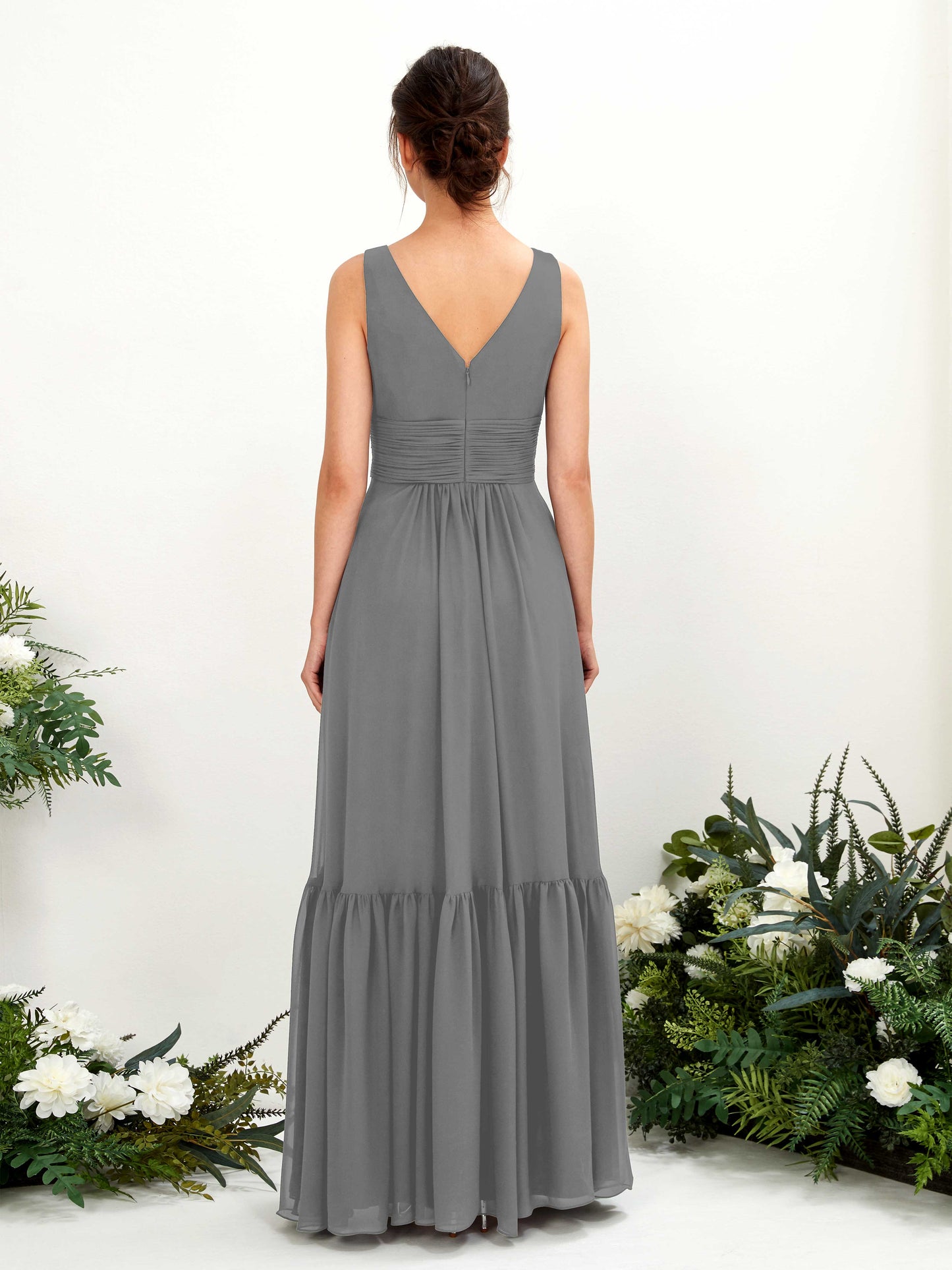 Alissa Steel Gray Sleeveless Maxi Dress