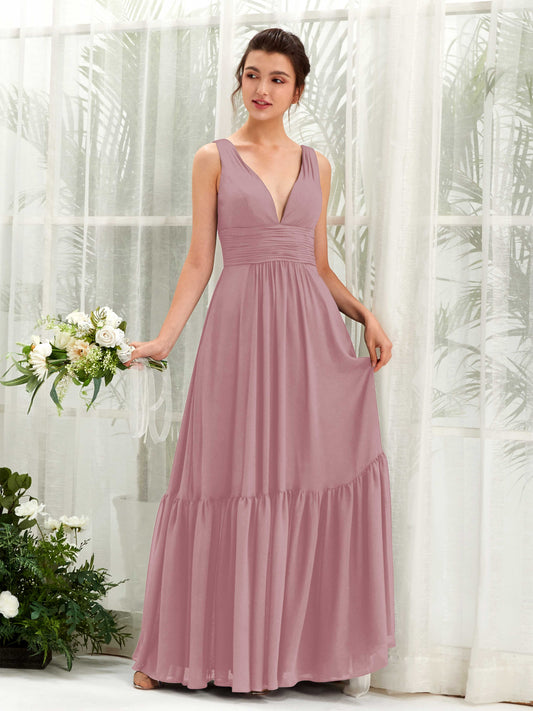 Alissa Vintage Mauve Sleeveless Maxi Dress