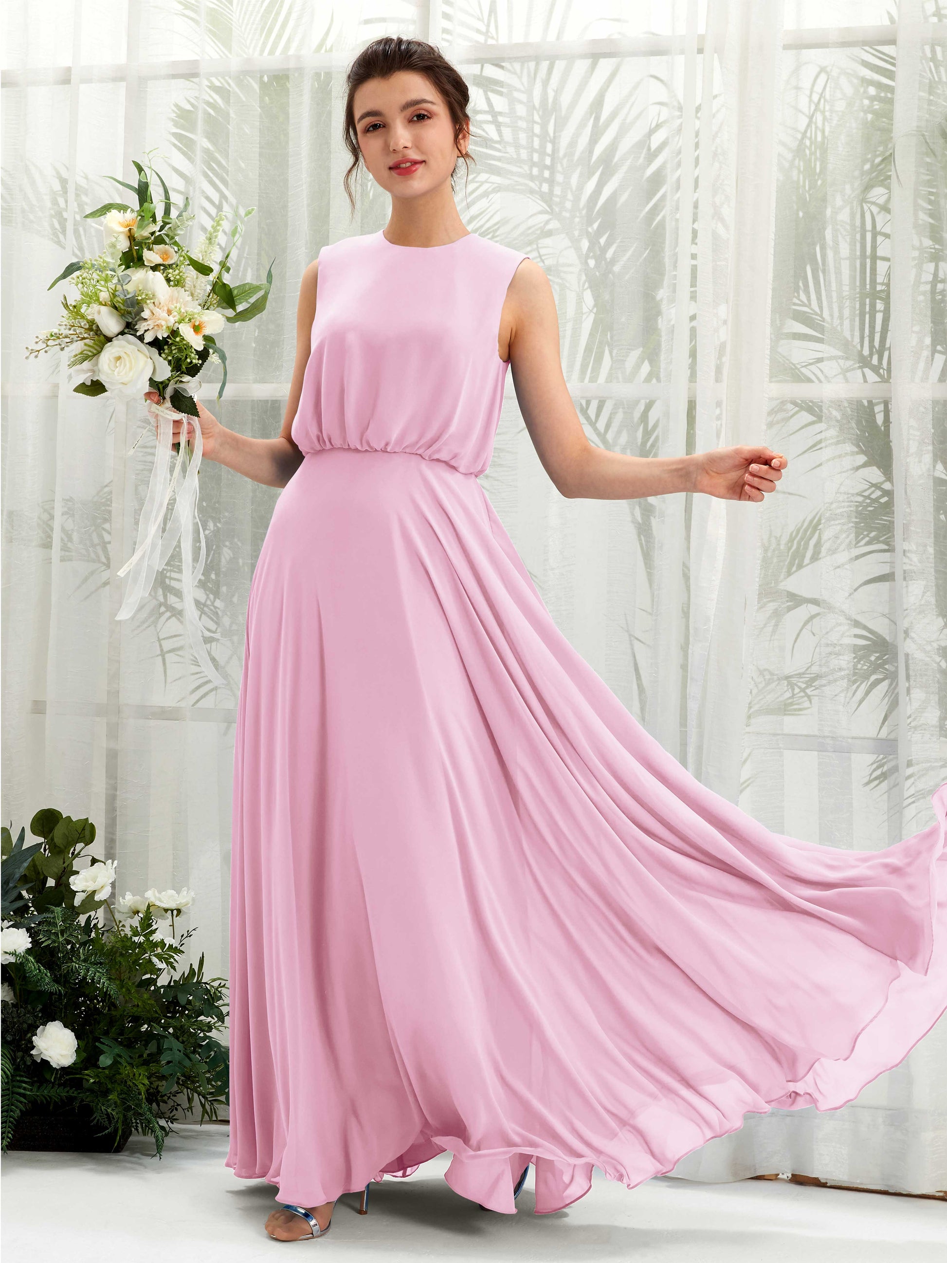 Alma Candy Pink Sleeveless Maxi Dress