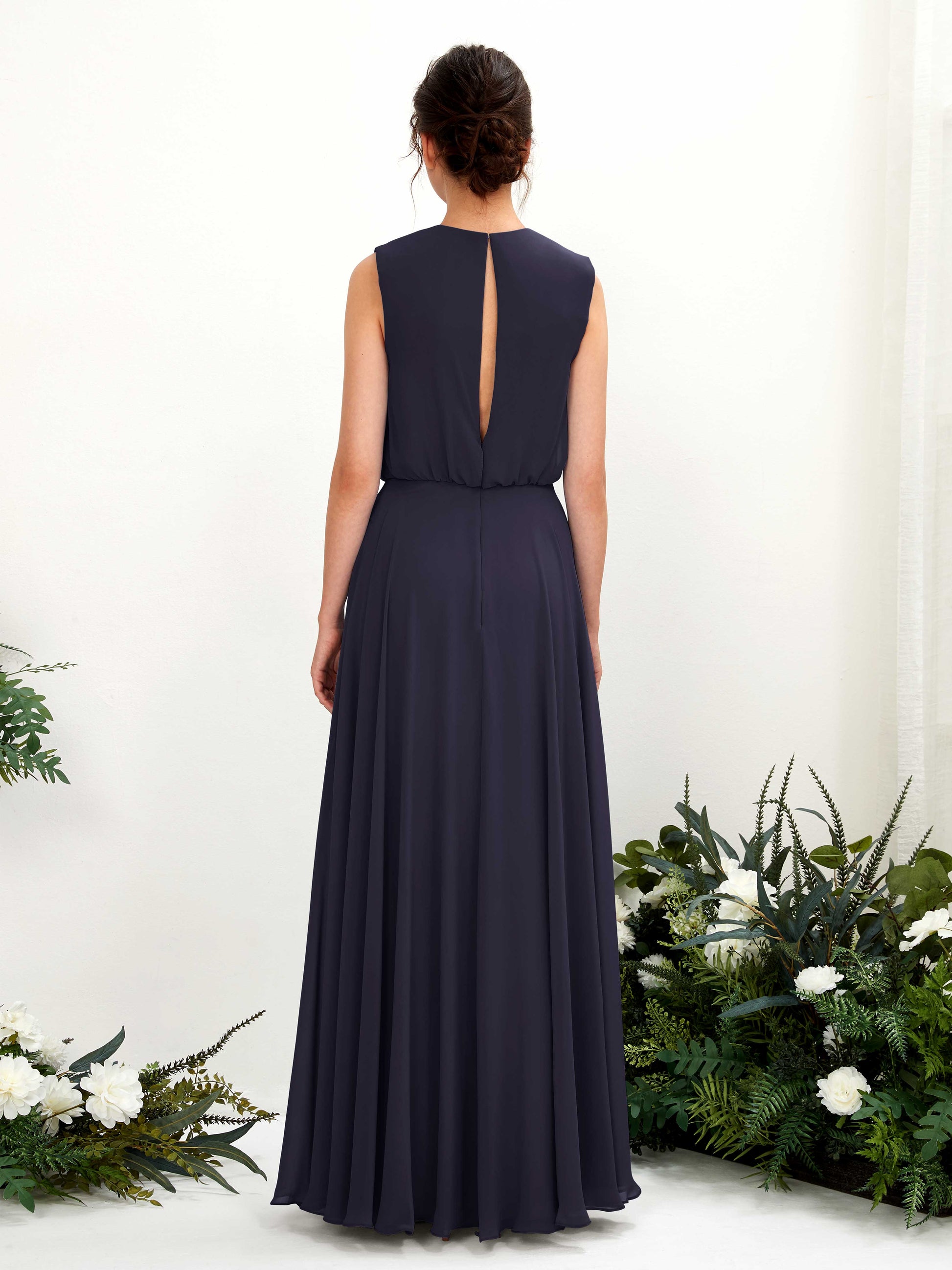 Alma Dark Navy Sleeveless Maxi Dress