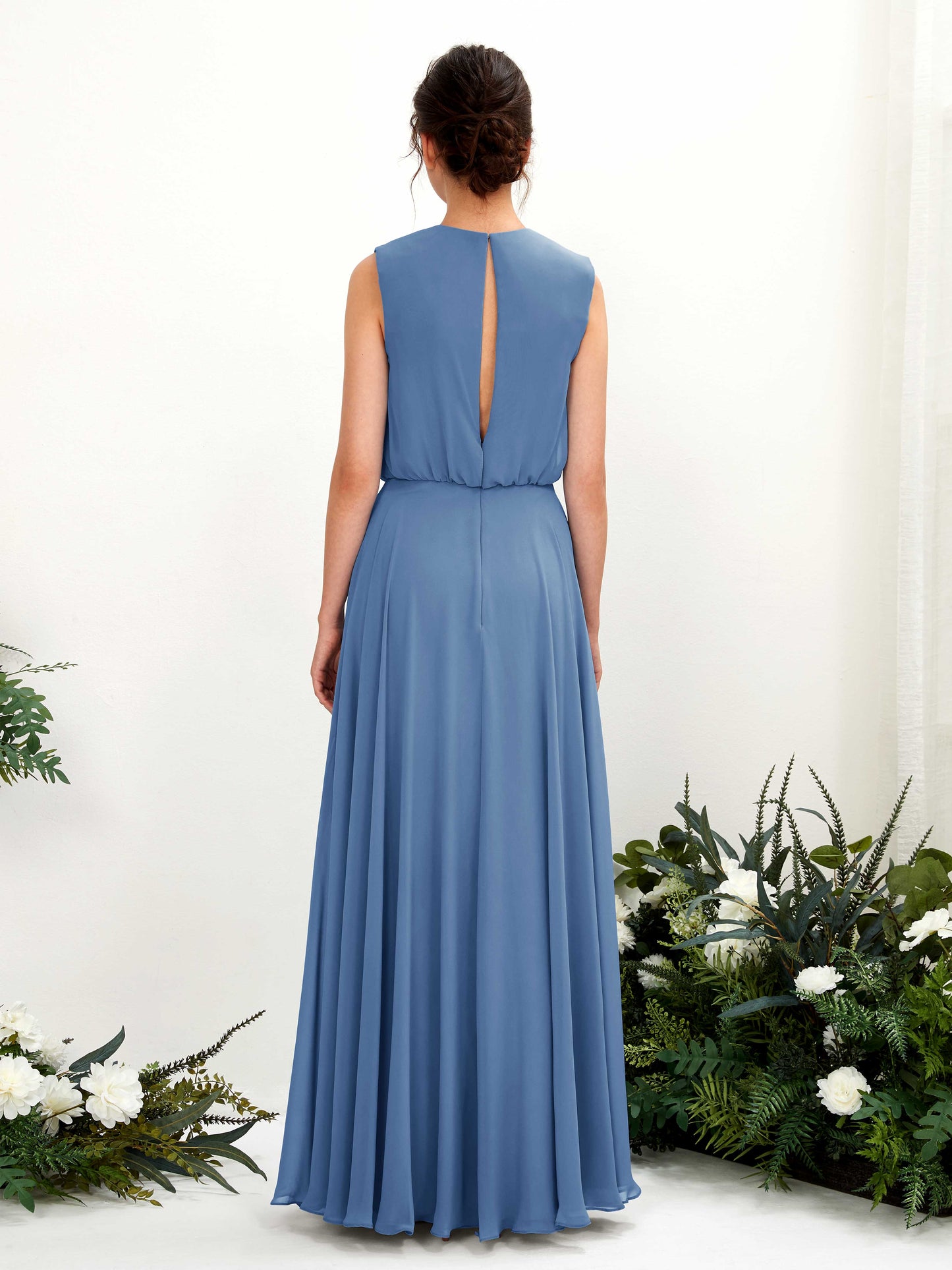 Alma Dusty Blue Sleeveless Maxi Dress