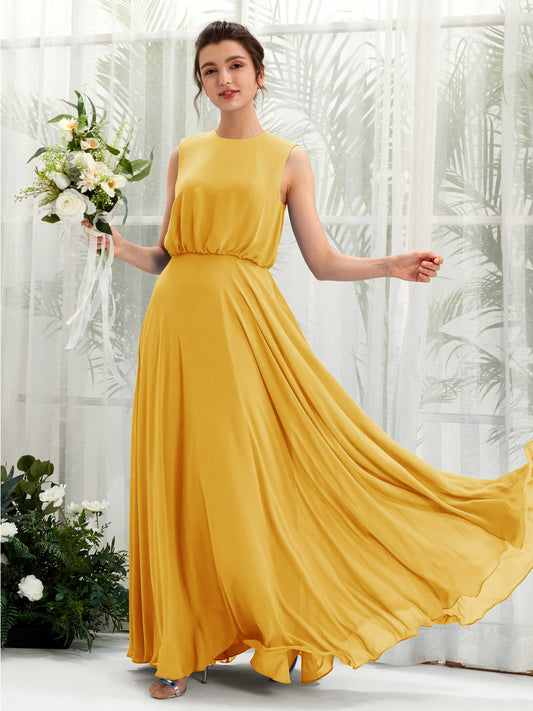 Alma Mustard Yellow Sleeveless Maxi Dress