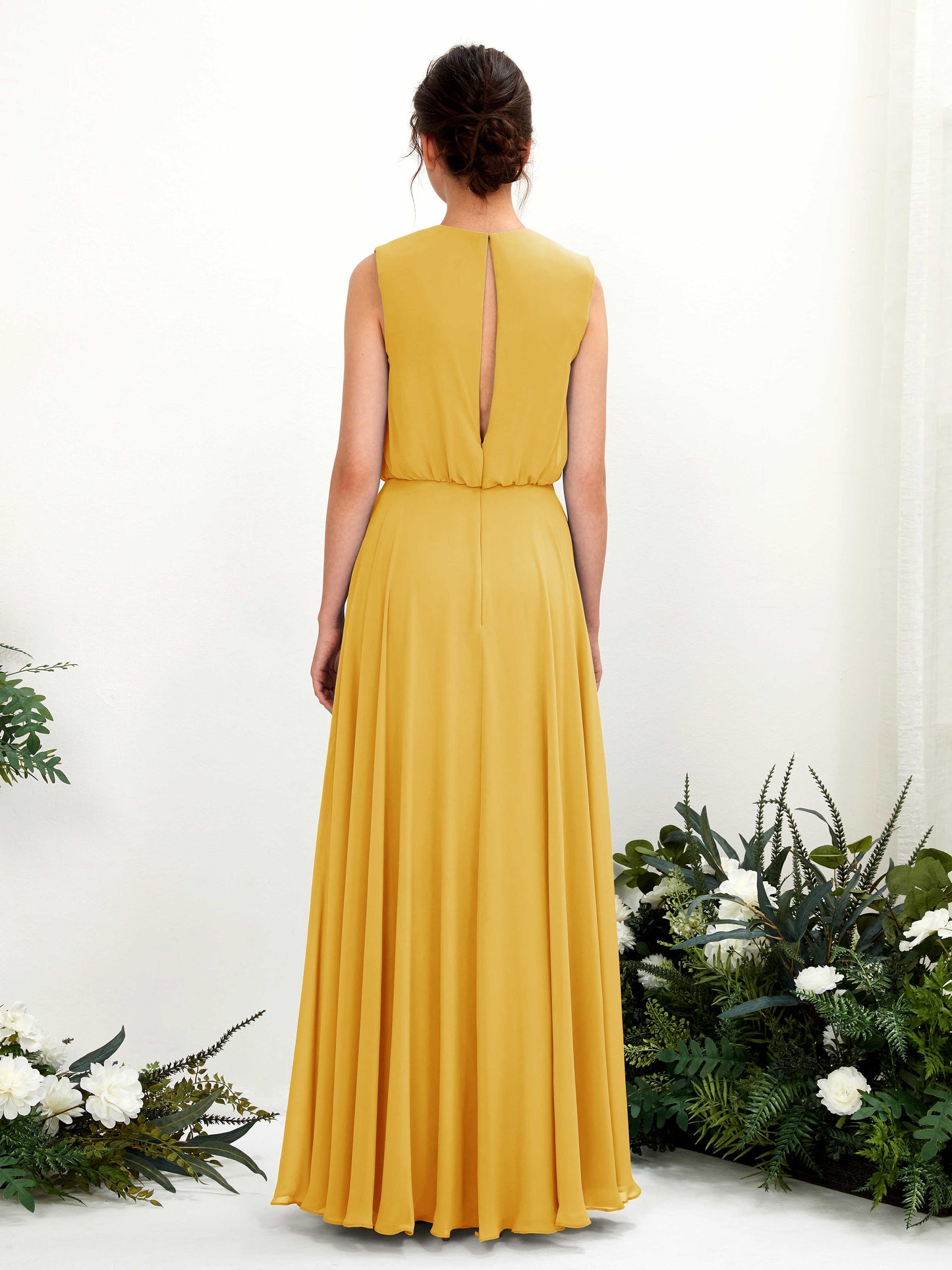 Alma Mustard Yellow Sleeveless Maxi Dress