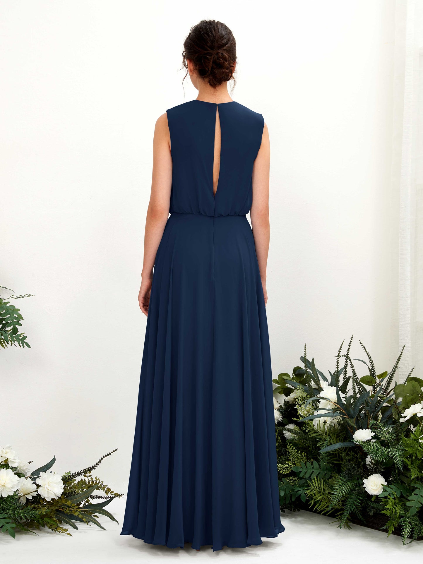 Alma Navy Sleeveless Maxi Dress