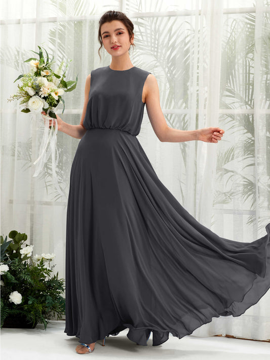 Alma Pewter Sleeveless Maxi Dress