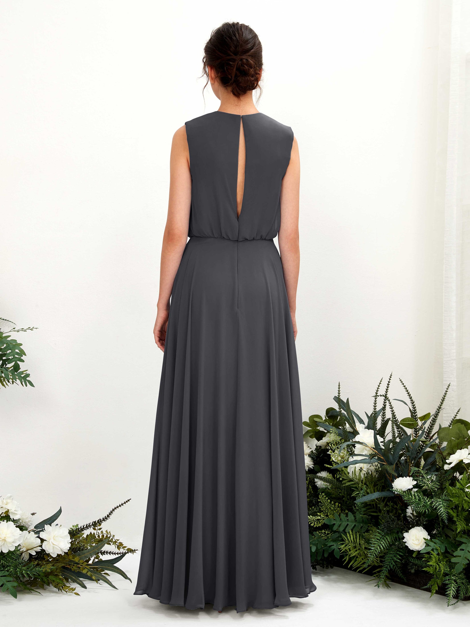 Alma Pewter Sleeveless Maxi Dress