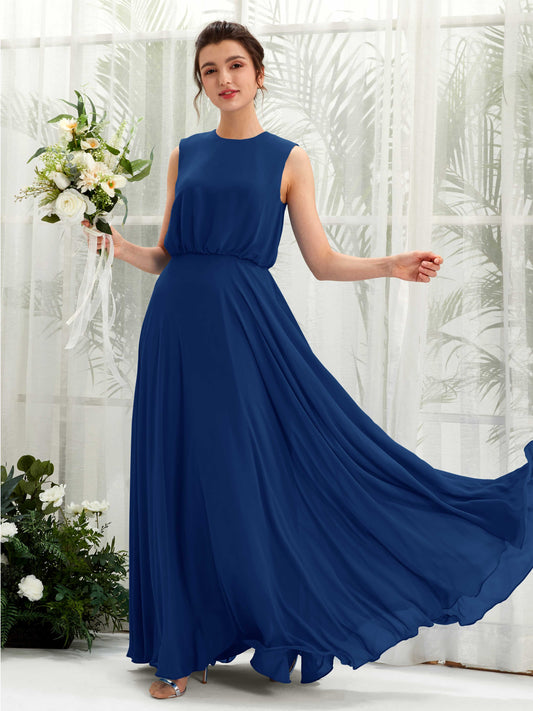 Alma Royal Blue Sleeveless Maxi Dress