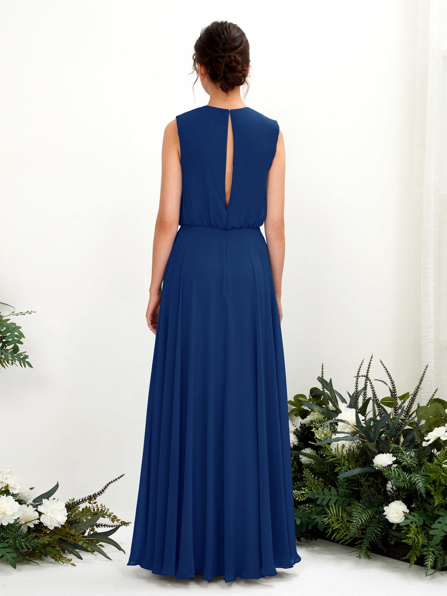 Alma Royal Blue Sleeveless Maxi Dress